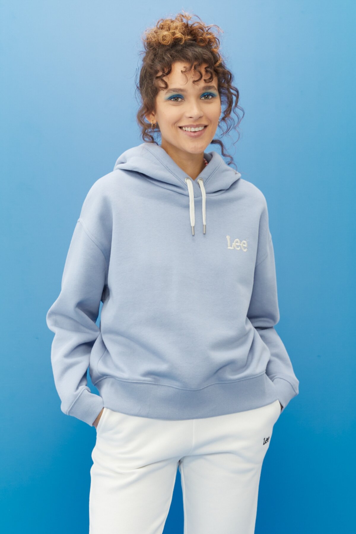Loose Fit Rahat Kesim Kapüşonlu Şardonlu Sweatshirt L53PLJ66 | Lee