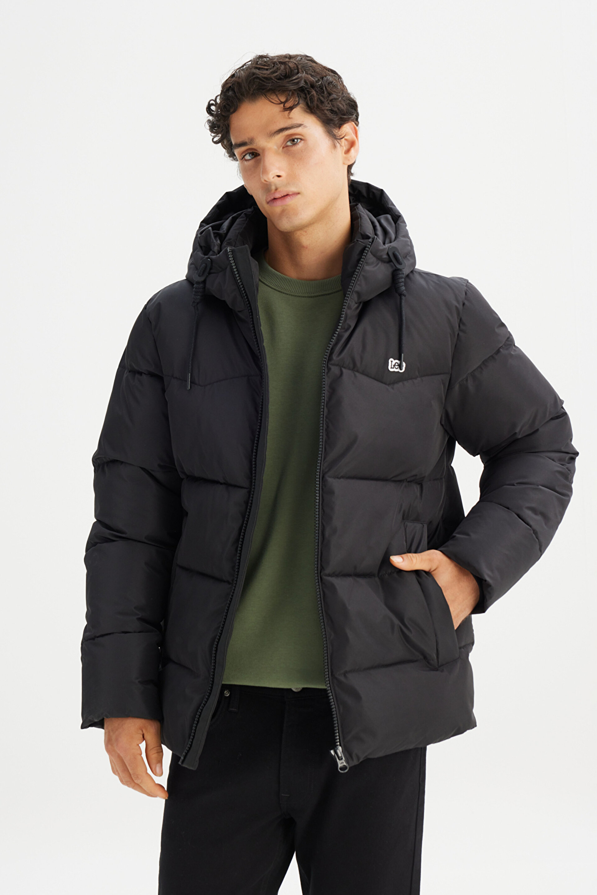 ヤンチェオンテンバール　メンズMサイズ Sıcak Tutan Regular Fit Normal Kesim Kapüşonlu Şişme Mont
