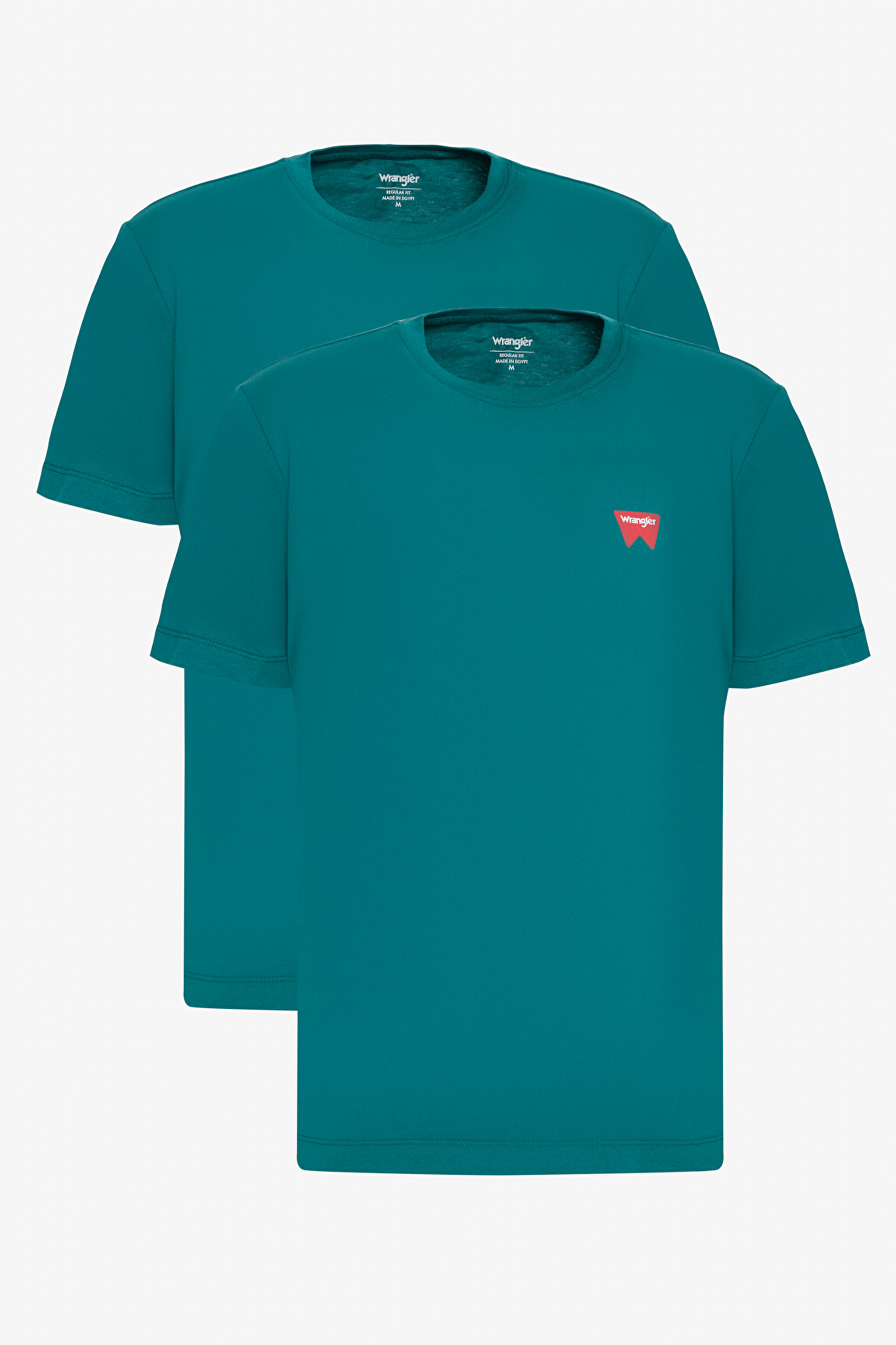 %100 Pamuk Regular Fit Normal Kesim Yeşil 2'li Paket Tişört - Bayberry Green-Bayberry Green-BN2W70MD3GG