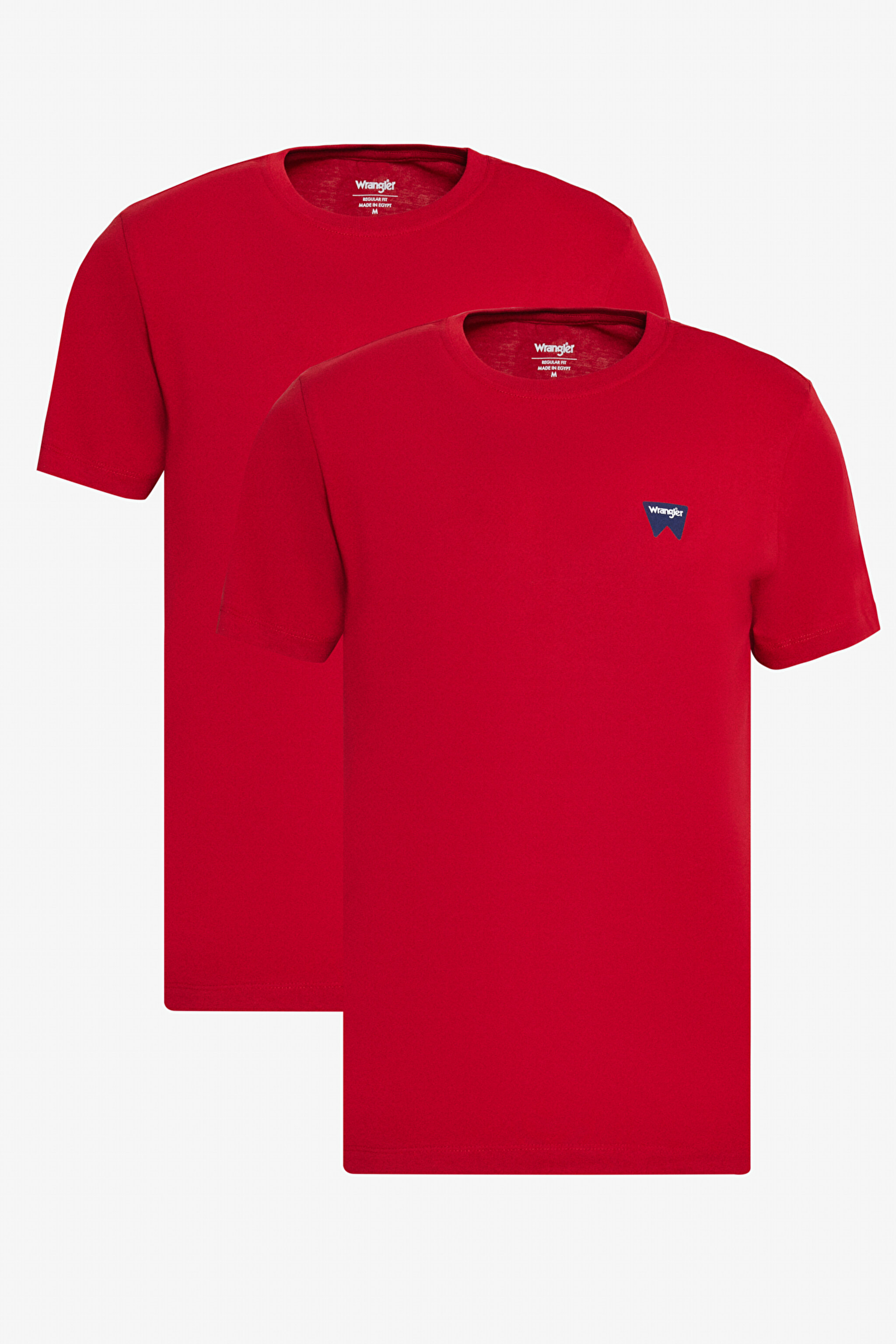 %100 Pamuk Regular Fit Normal Kesim Kırmızı 2'li Paket Tişört - Scarlet Red-Scarlet Red-BN2W70MD3RR