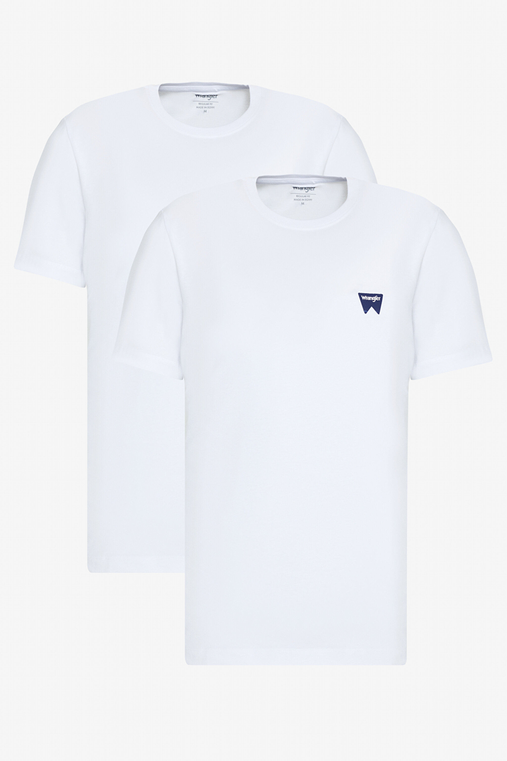 %100 Pamuk Regular Fit Normal Kesim Beyaz 2'li Paket Tişört - White-White-BN2W70MD3WW