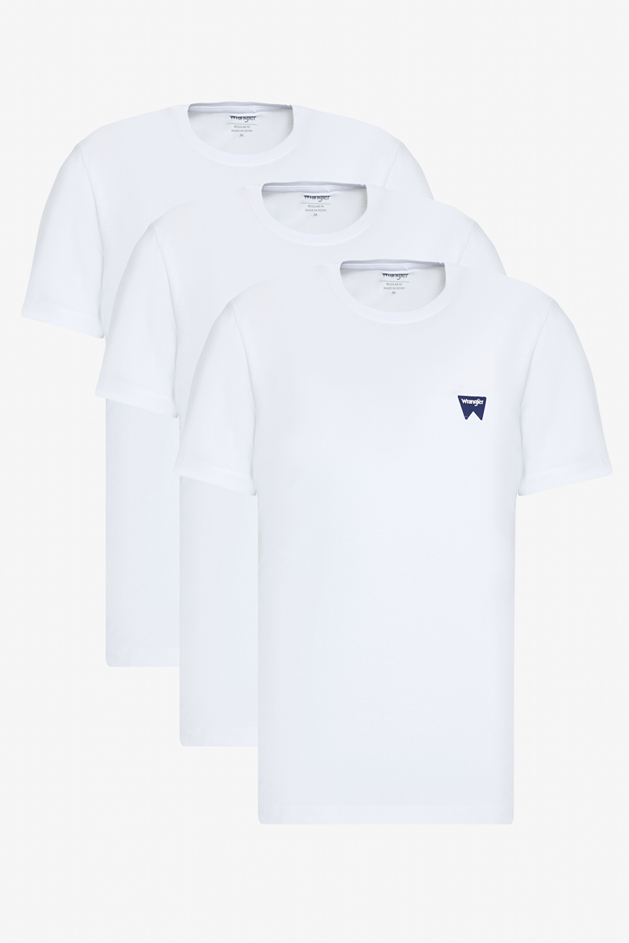 %100 Pamuk Regular Fit Normal Kesim Beyaz 3'lü Paket Tişört - White-White-White-BN3W70MD3WWW