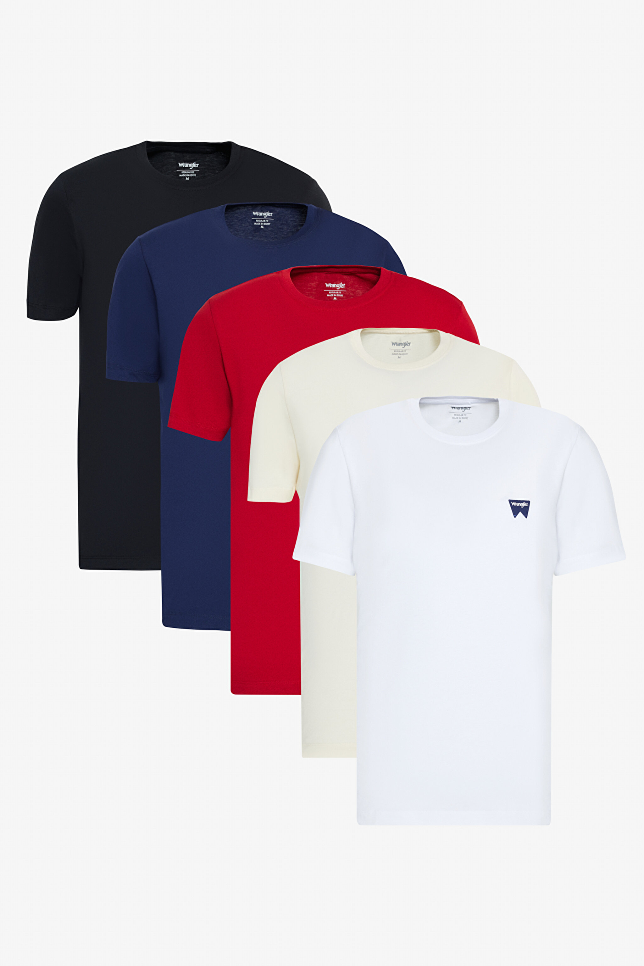 %100 Pamuk Regular Fit Normal Kesim Siyah Beyaz Bej Lacivert Kırmızı 5'li Paket Tişört