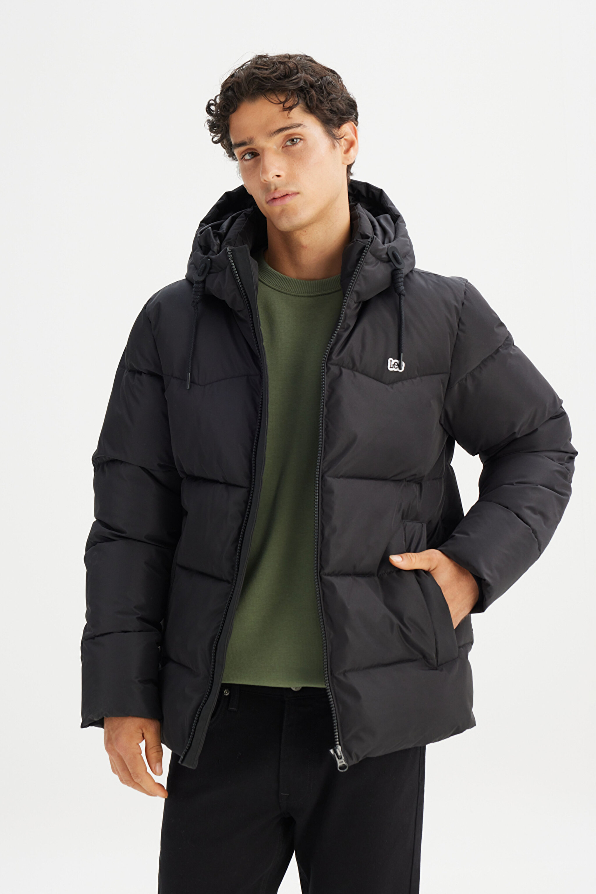 Sıcak Tutan Regular Fit Normal Kesim Kapüşonlu Şişme Mont