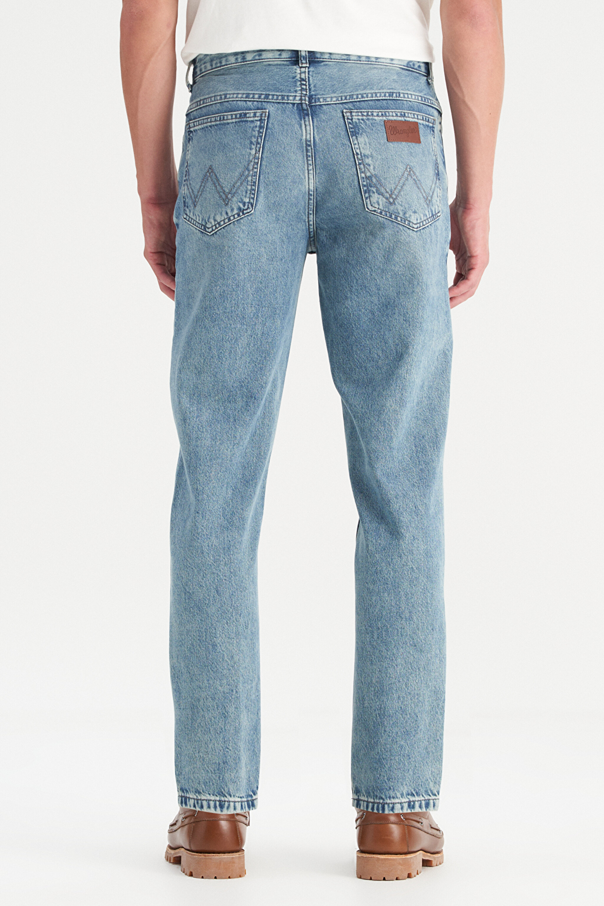 100 Pamuk Frank Relaxed Fit Geniş Kesim İndigo Jean Denim Pantolon
