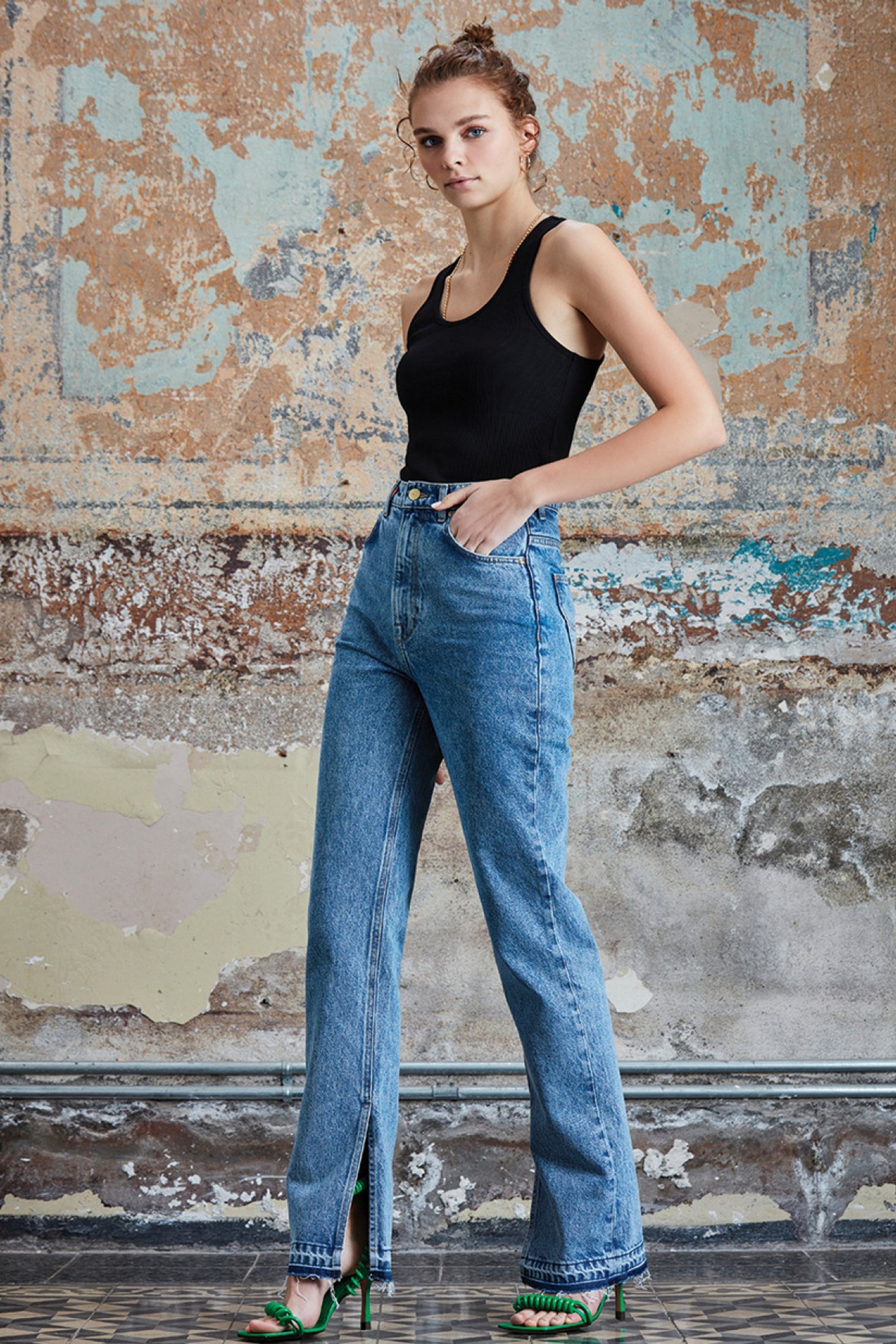 STBA Kadın Açık Mavi Regular Fit Yüksek Bel Jean Pantolon - Light Blue-L108005404 (görsel 2)