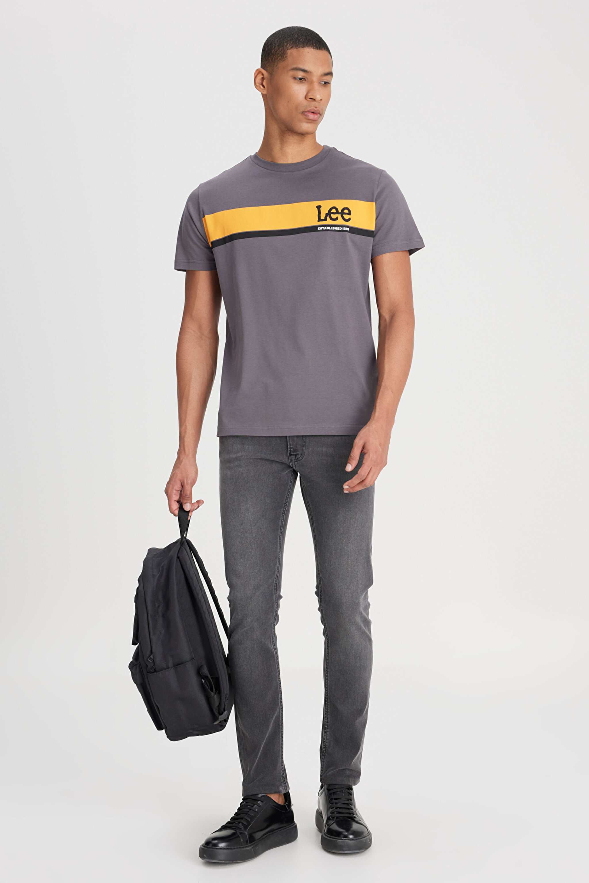 Luke Slim Tapered Dar Kesim Düşük Bel Antrasit Esnek Jean Kot Pantolon - Anthracite-L211034003 (görsel 3)