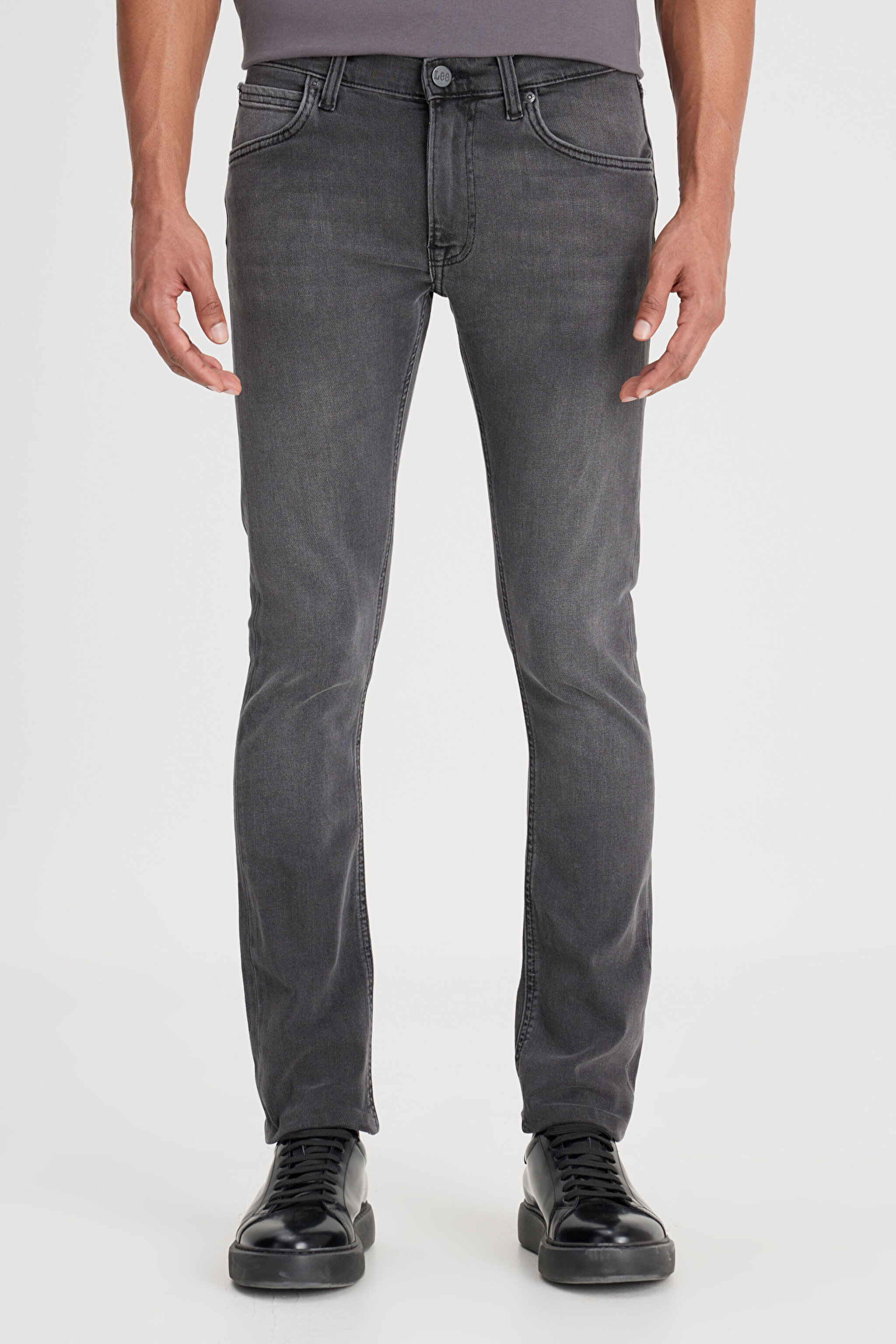 Luke Slim Tapered Dar Kesim Düşük Bel Antrasit Esnek Jean Kot Pantolon - Anthracite-L211034003 (görsel 5)