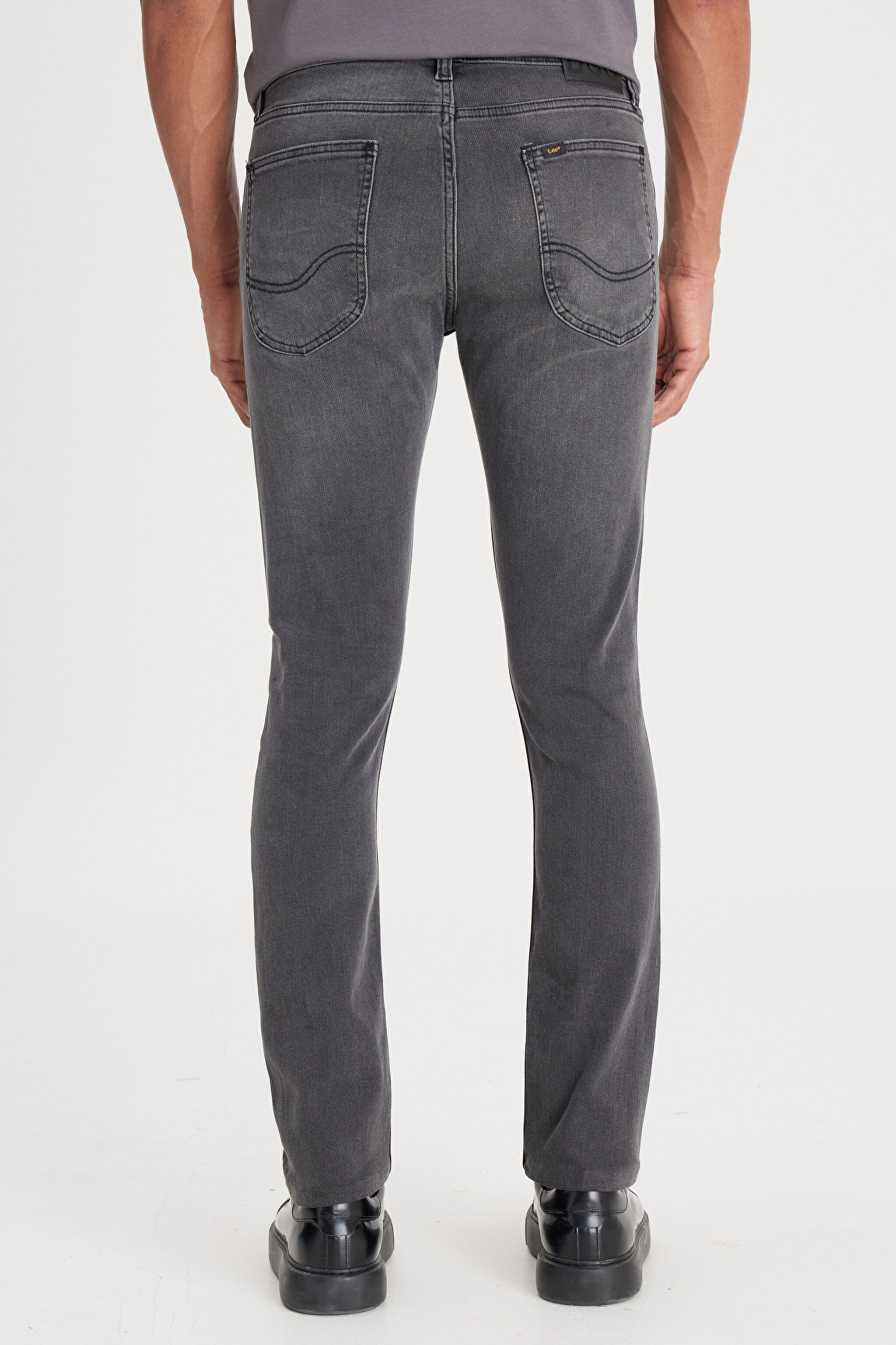 Luke Slim Tapered Dar Kesim Düşük Bel Antrasit Esnek Jean Kot Pantolon - Anthracite-L211034003 (görsel 6)