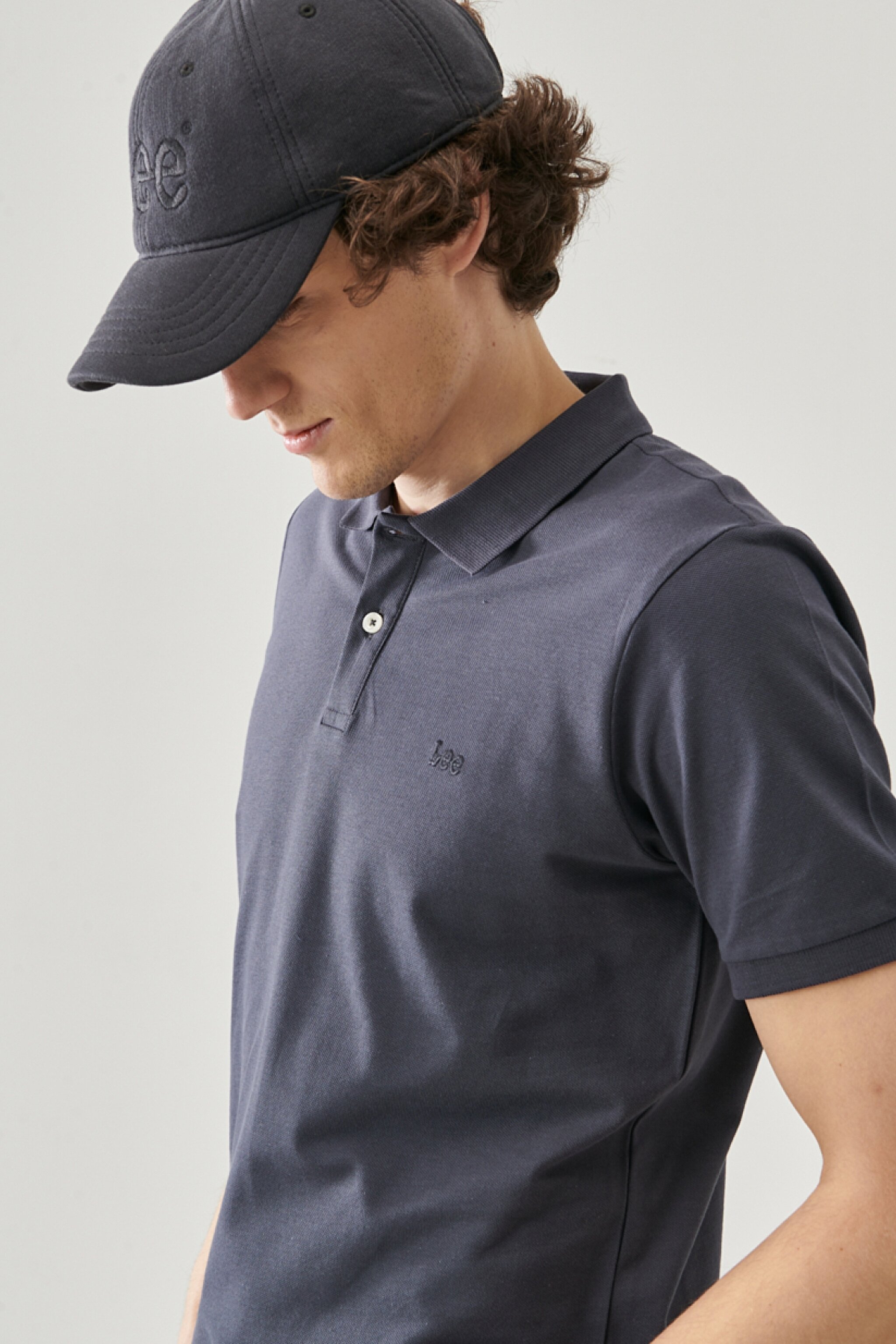 Regular Fit Normal Kesim Polo Yaka %100 Pamuk Tişört - Anthracite-L211810003 (görsel 3)