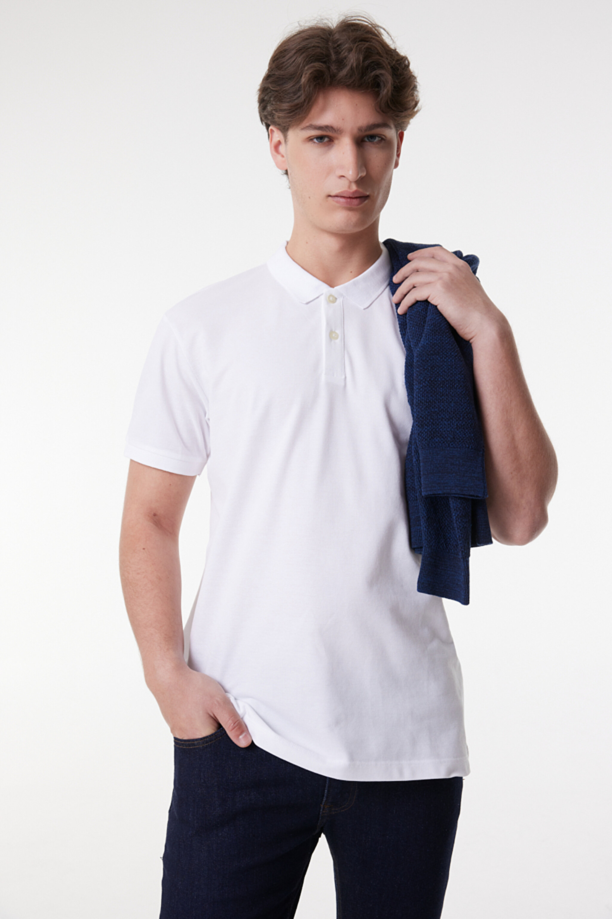 Regular Fit Normal Kesim Polo Yaka %100 Pamuk Tişört