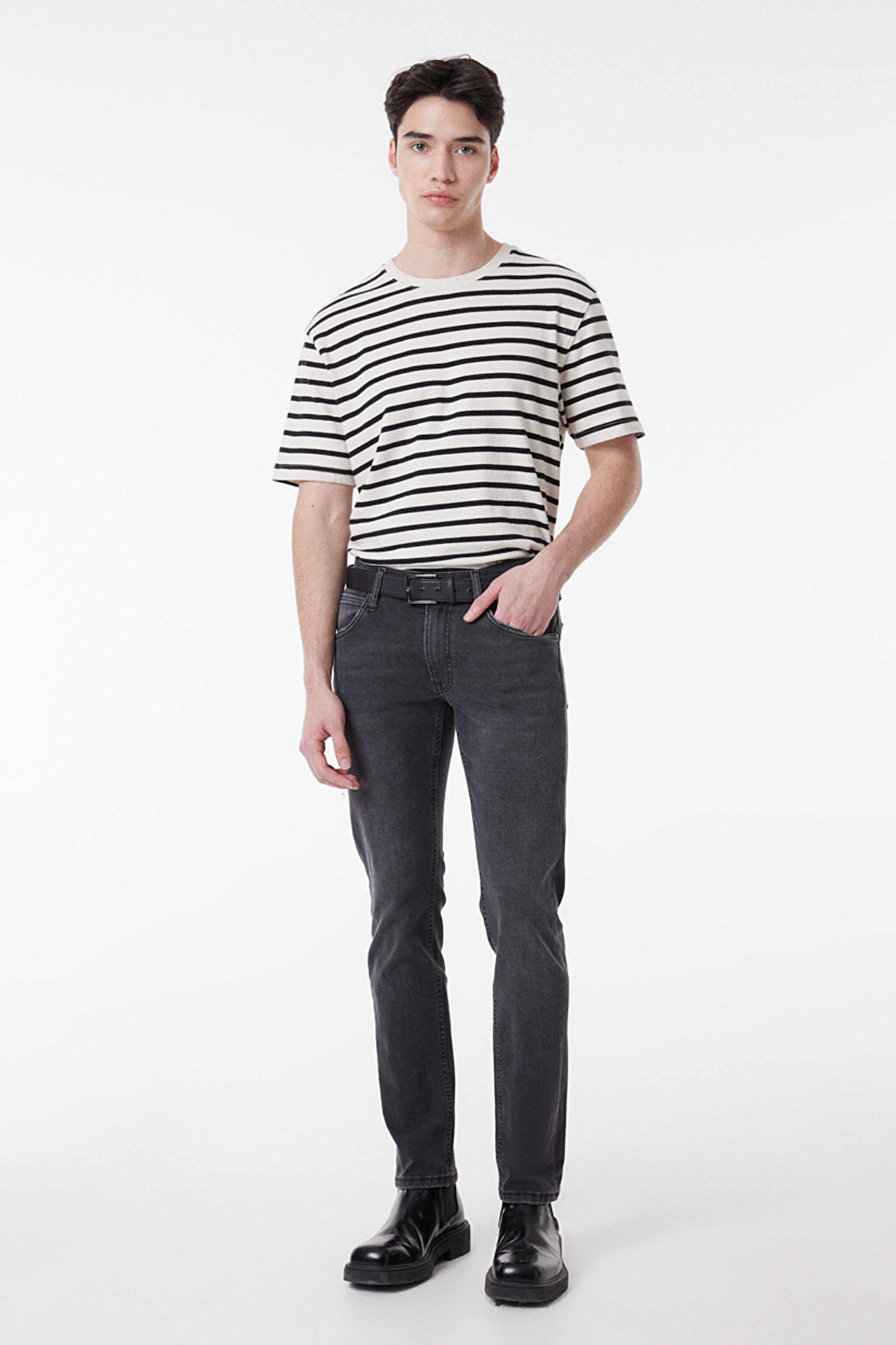 Daren Straight Fit Normal Bel Denim Esnek Jean Kot Pantolon - Venom Black-L211834009
