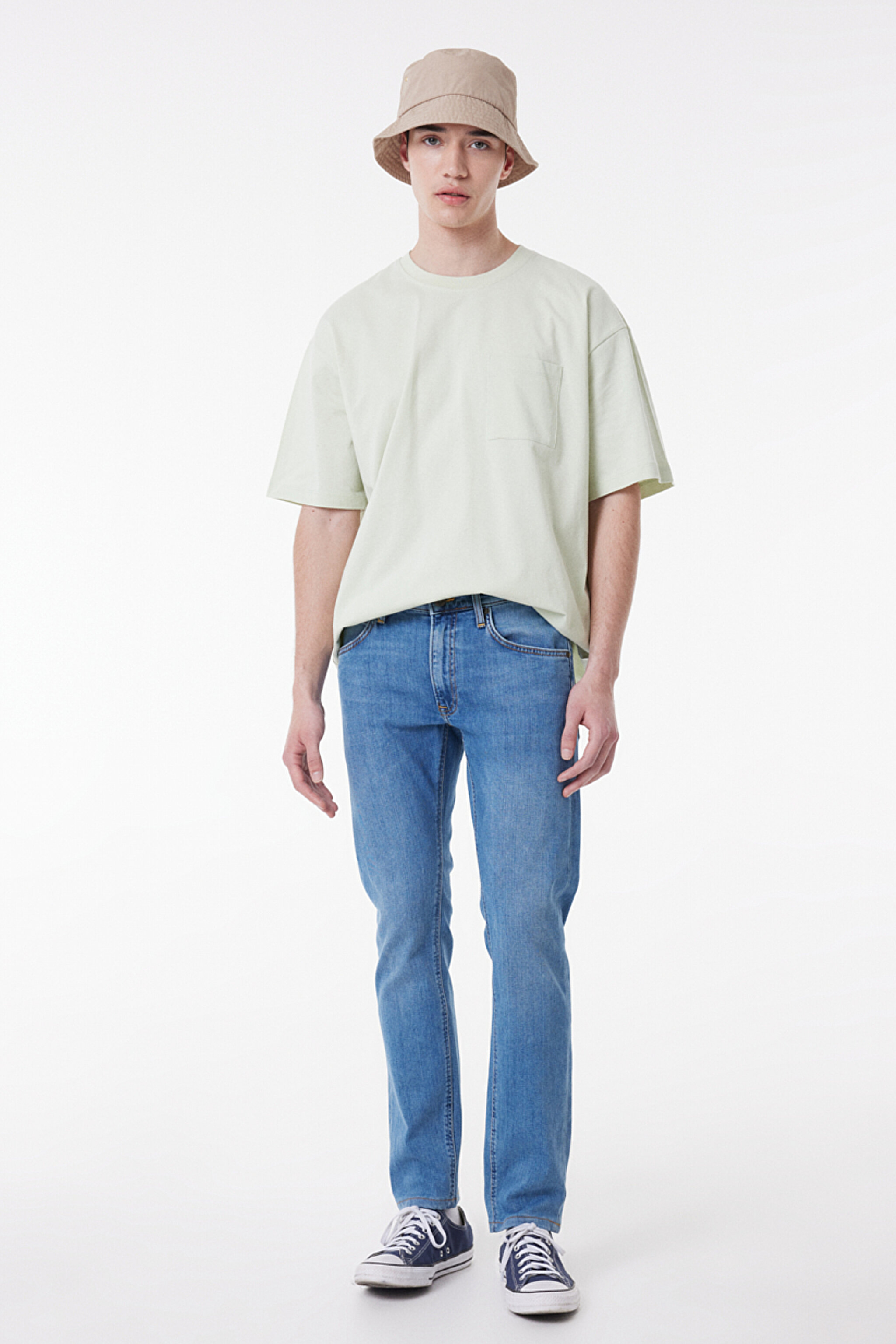 Daren Regular Straight Fit Normal Bel Esnek Jean Kot Pantolon - Deep Blue-L211835397