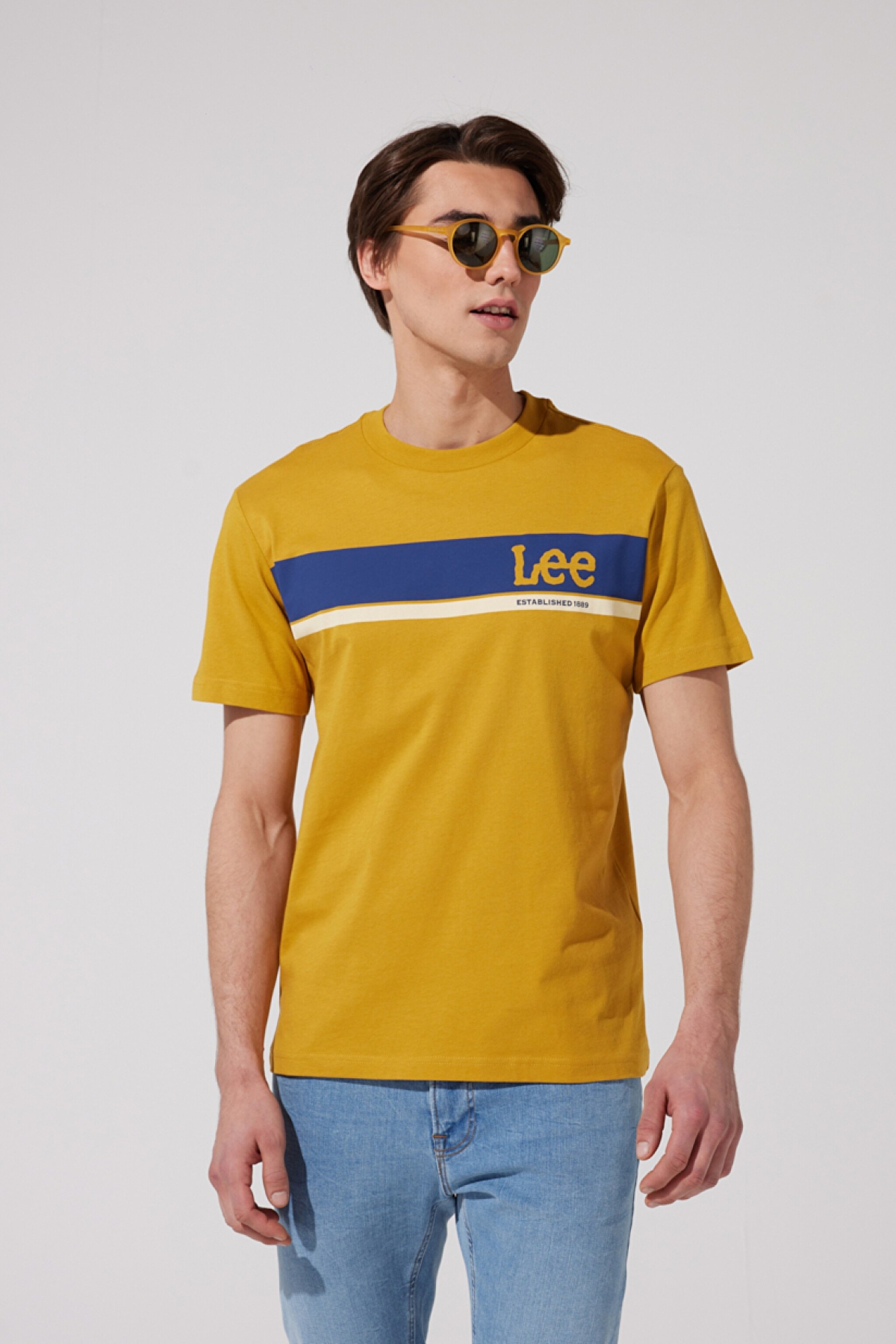 Regular Fit Normal Kesim %100 Pamuk Bisiklet Yaka Sarı Tişört - Yellow-L211918200