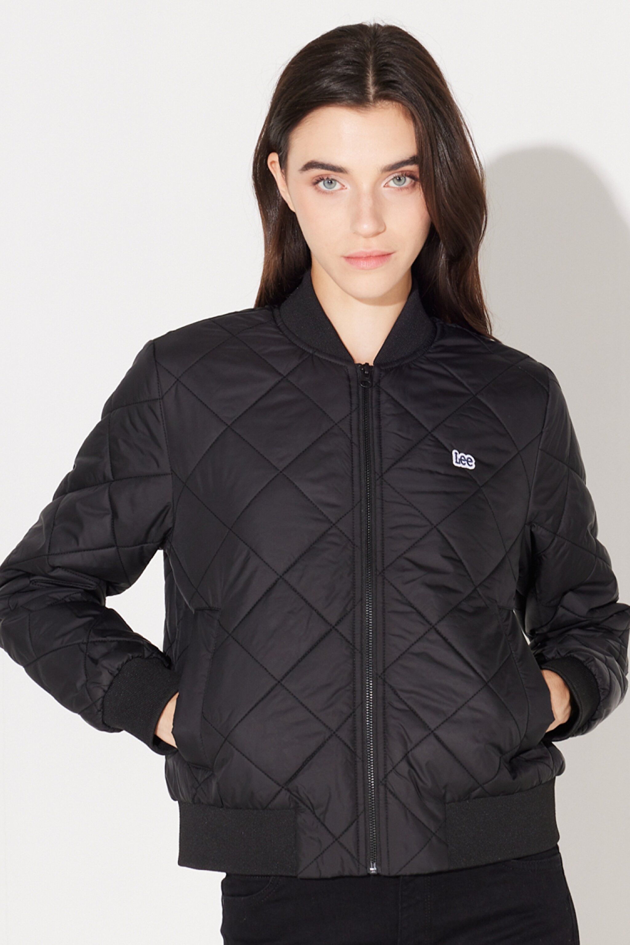 Regular Fit Normal Kesim Bisiklet Yaka Siyah Bomber Ceket