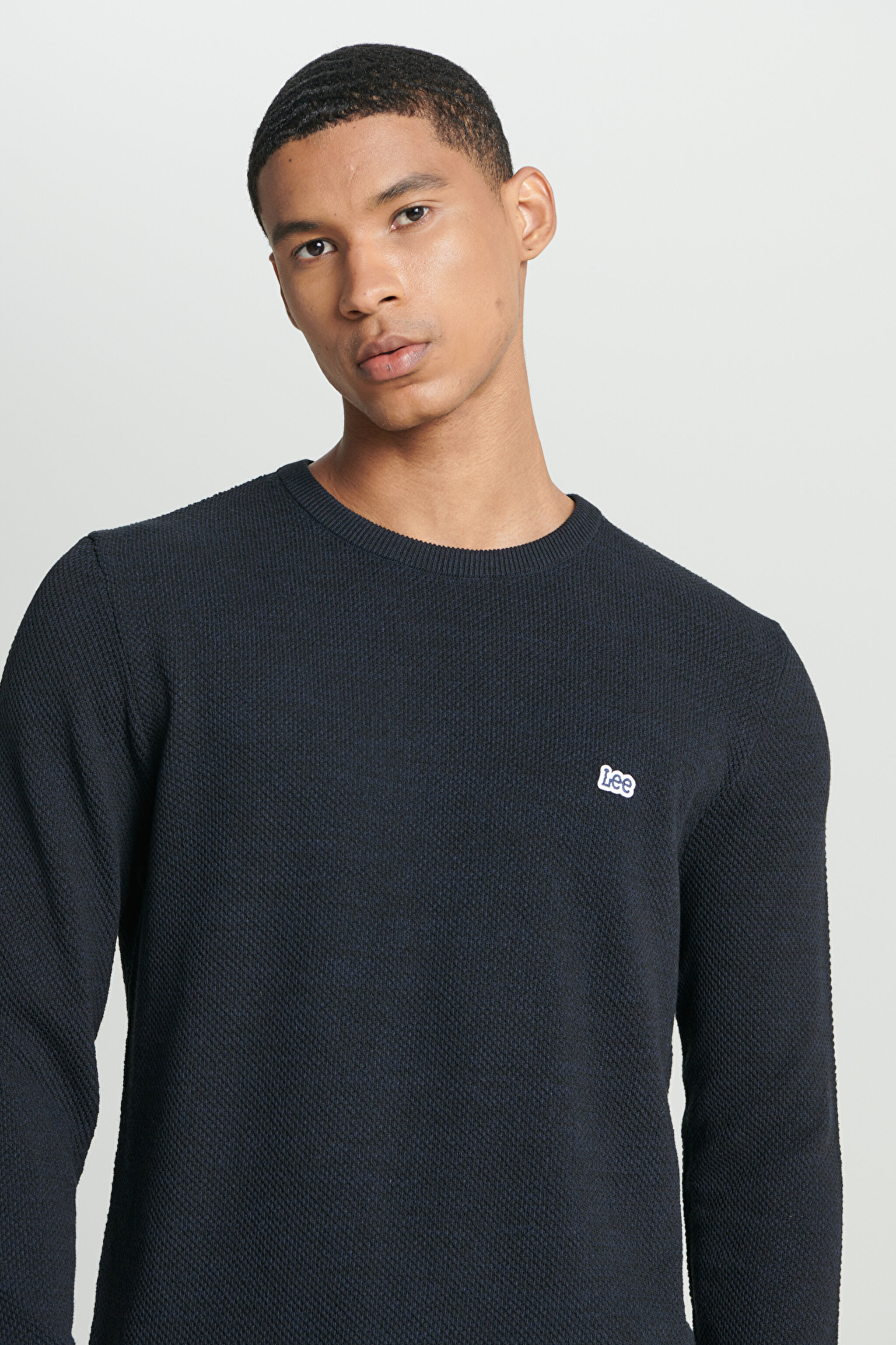 Regular Fit Normal Kesim Sıfır Yaka Triko - Navy-L212149410 (görsel 4)
