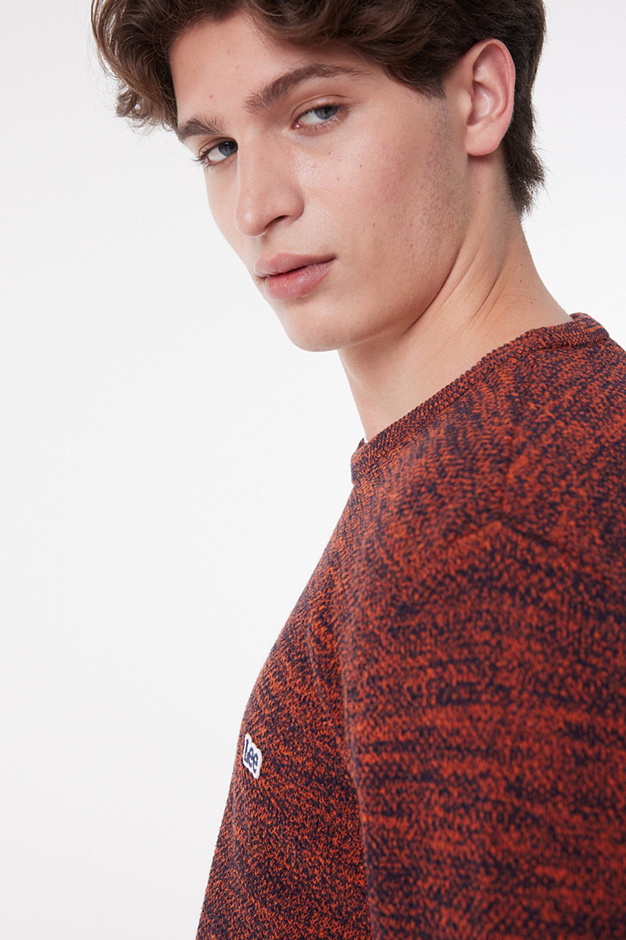 Regular Fit Normal Kesim Bisiklet Yaka Triko Kazak - Orange-L212149700 (görsel 4)