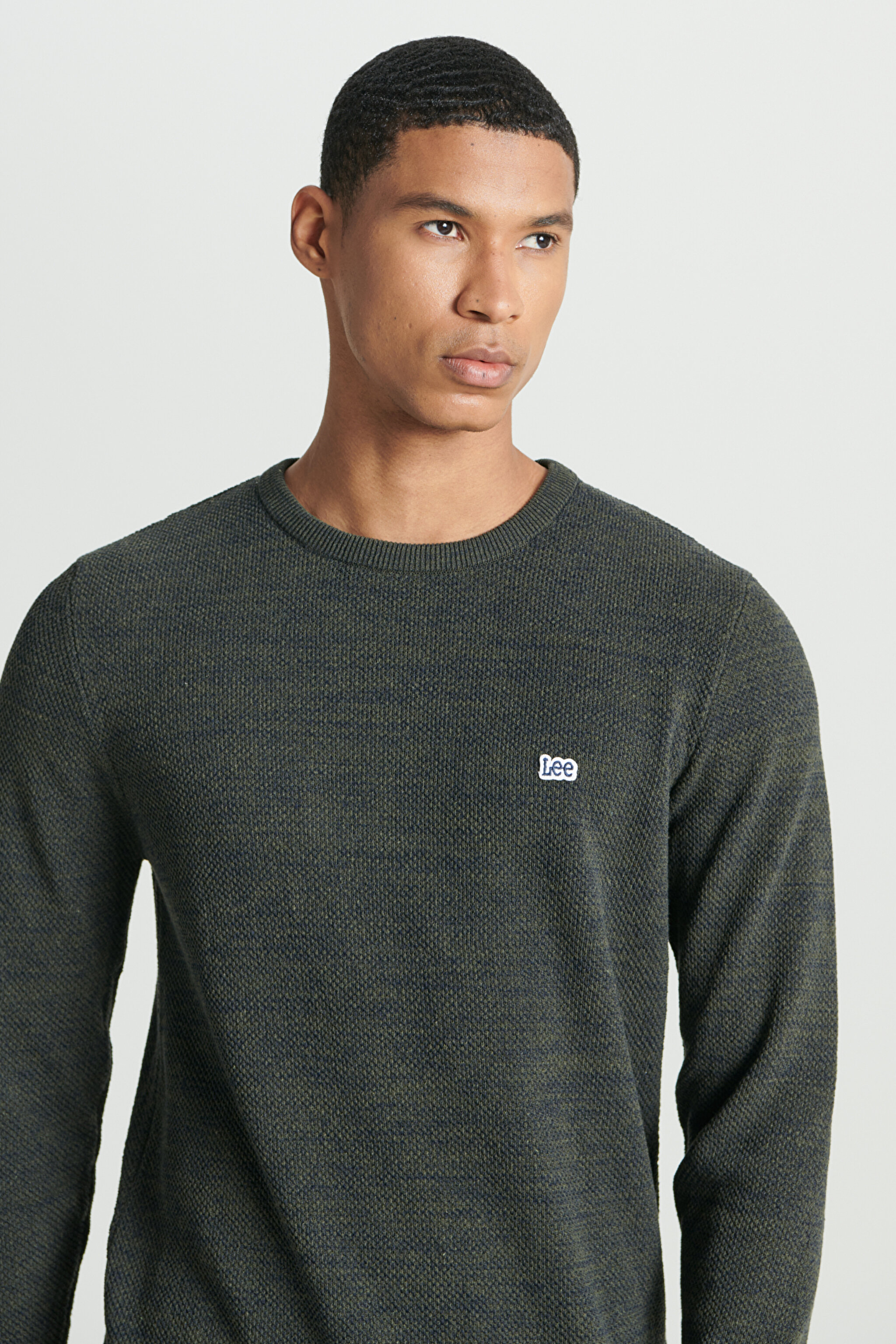 Regular Fit Normal Kesim Sıfır Yaka Triko - Khaki-L212149801 (görsel 4)