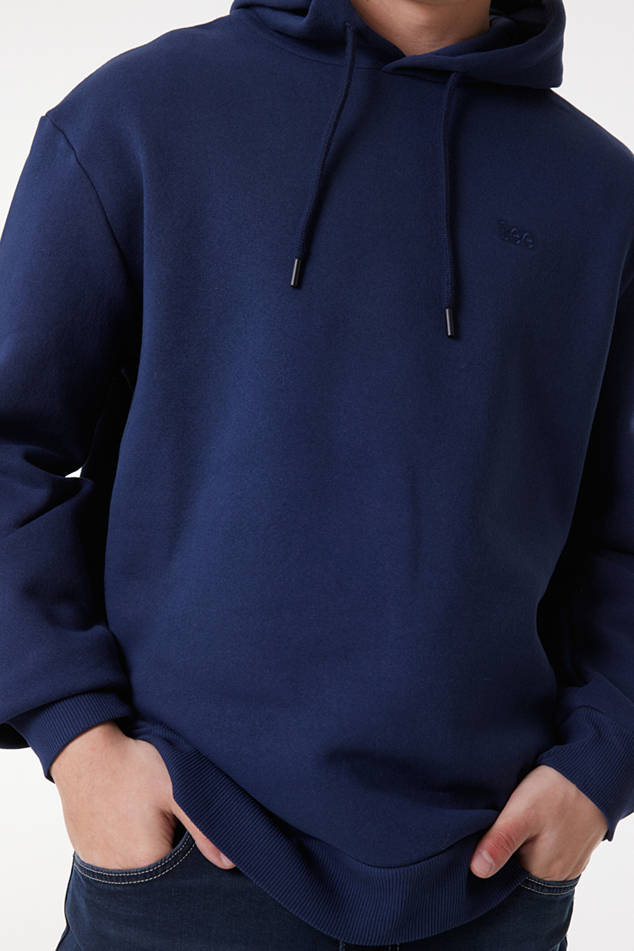 Regular Fit Normal Kesim Kapüşonlu Sweatshirt - Navy-L212301410 (görsel 2)