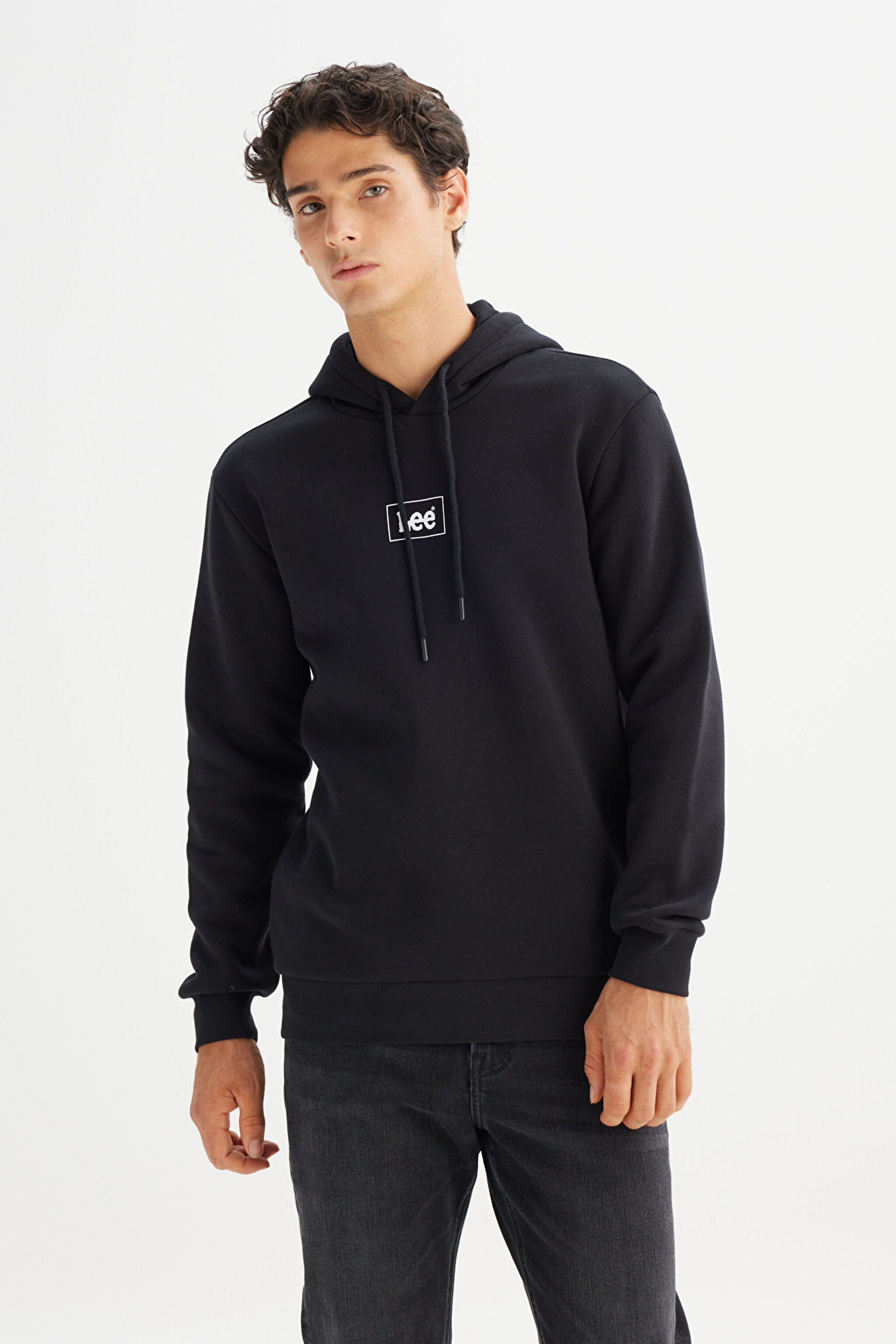 Regular Fit Normal Kesim Kapüşonlu Sweatshirt - Black-L212302001