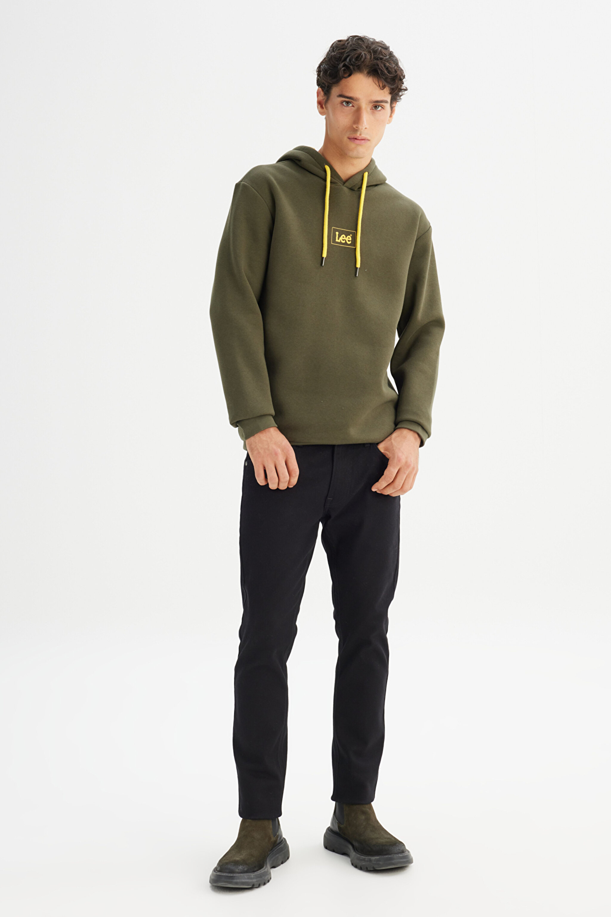 Regular Fit Normal Kesim Kapüşonlu Sweatshirt - Khaki-L212302801 (görsel 2)