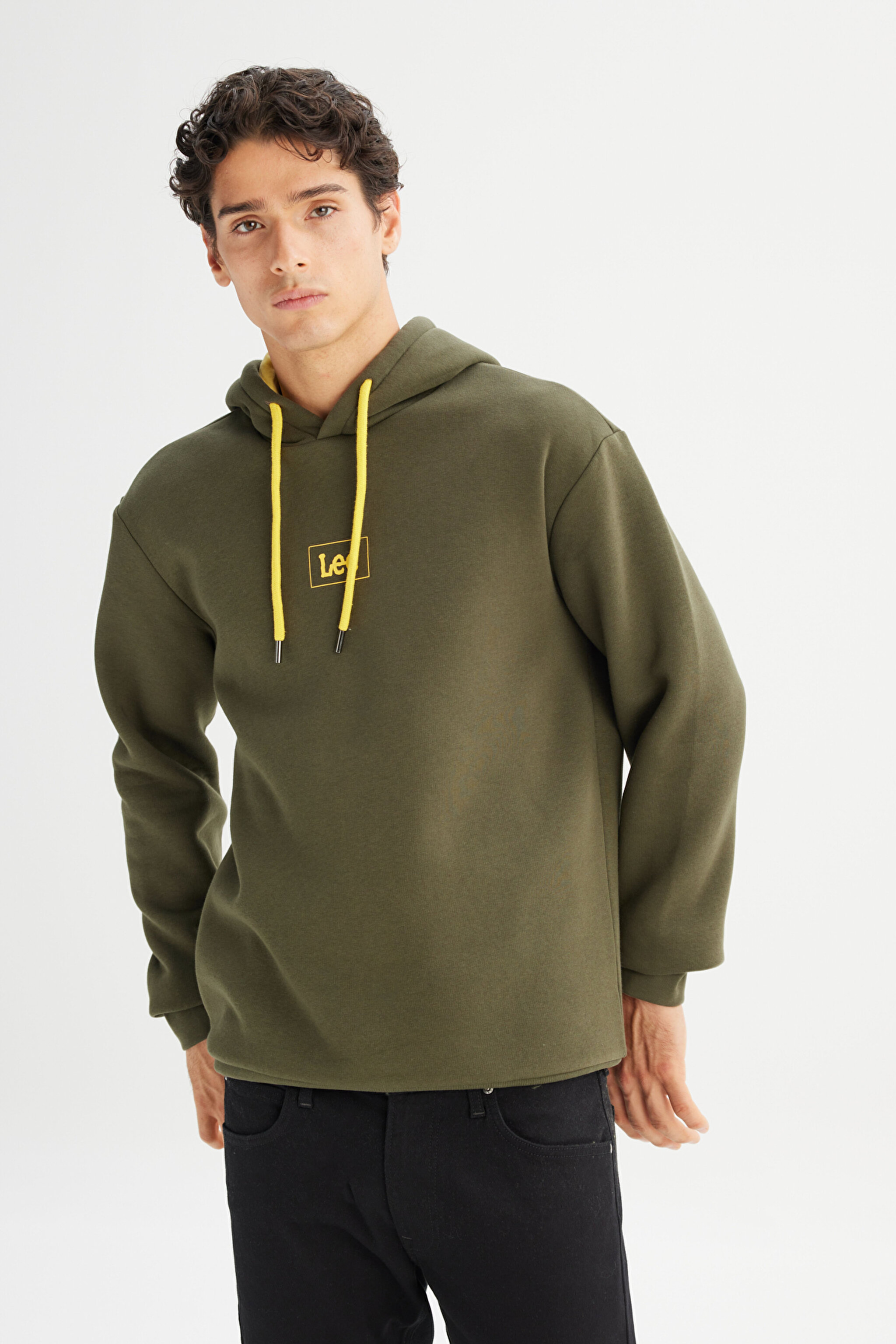 Regular Fit Normal Kesim Kapüşonlu Sweatshirt - Khaki-L212302801 (görsel 3)