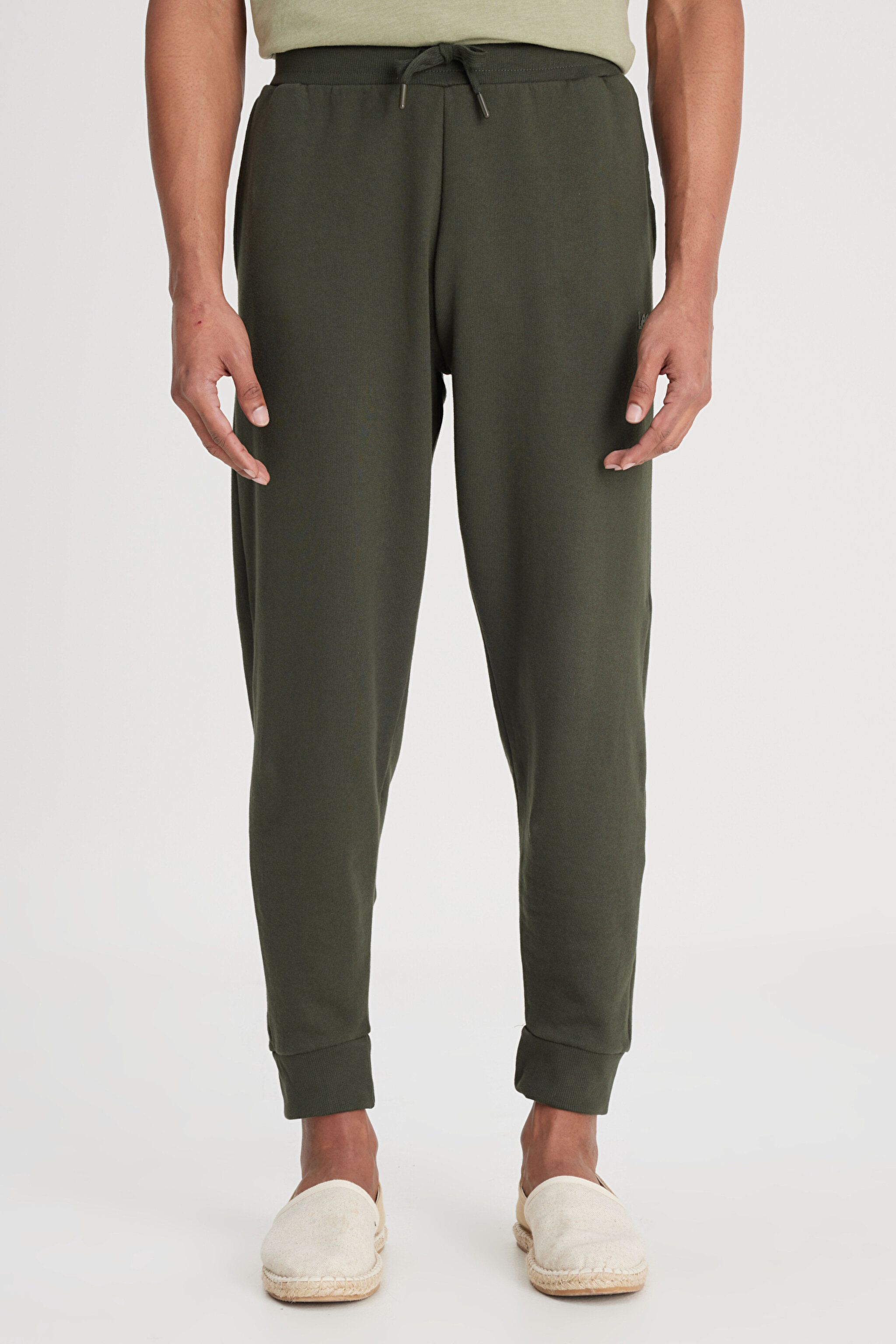 Slim Fit Dar Kesim Normal Bel Haki Sweatpant Eşofman Altı - Khaki-L212306801 (görsel 4)