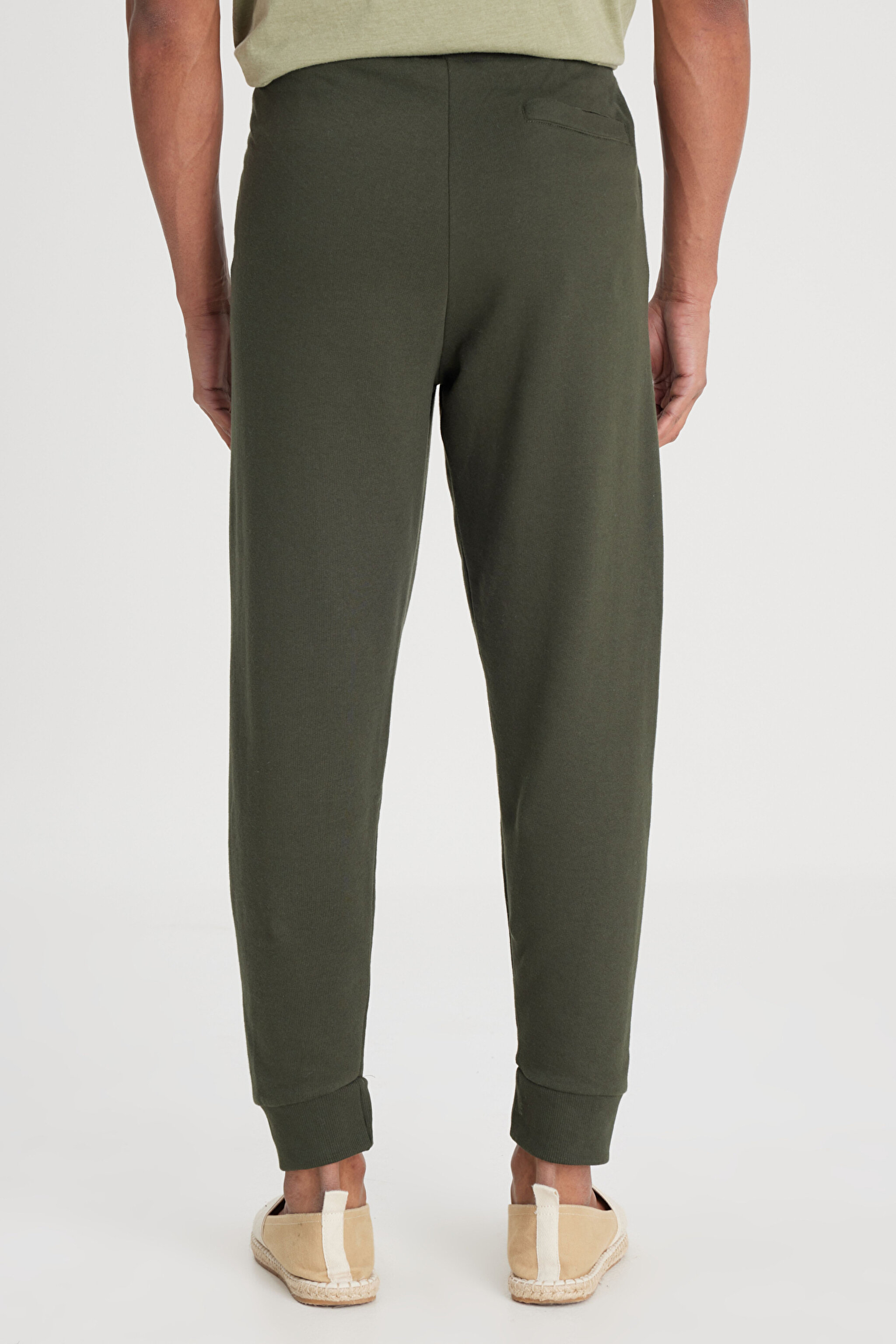 Slim Fit Dar Kesim Normal Bel Haki Sweatpant Eşofman Altı - Khaki-L212306801 (görsel 5)