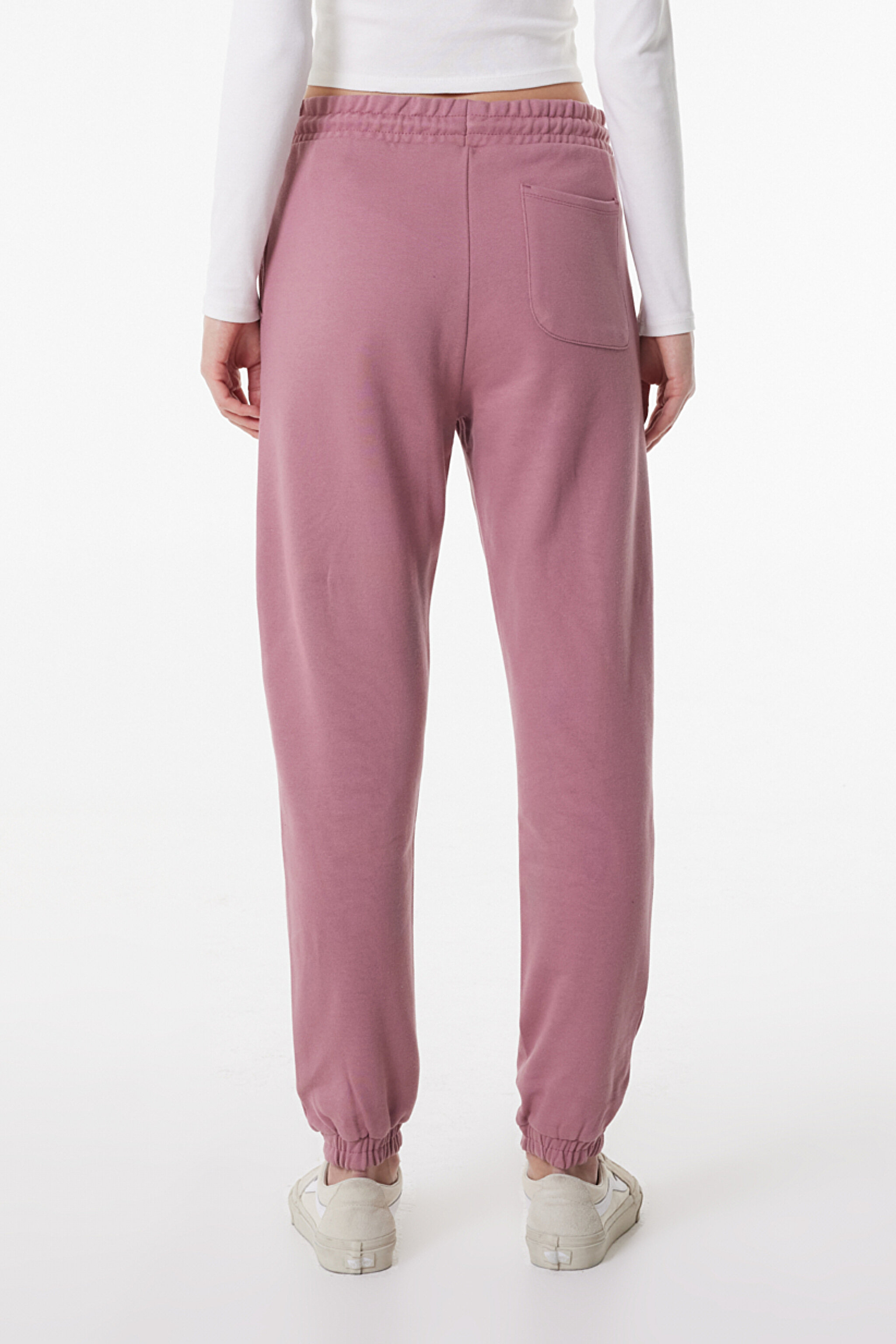 Regular Fit Normal Kesim İçi Polarlı Sweatpant Eşofman Altı - Dark Mauve-L221036A65 (görsel 5)