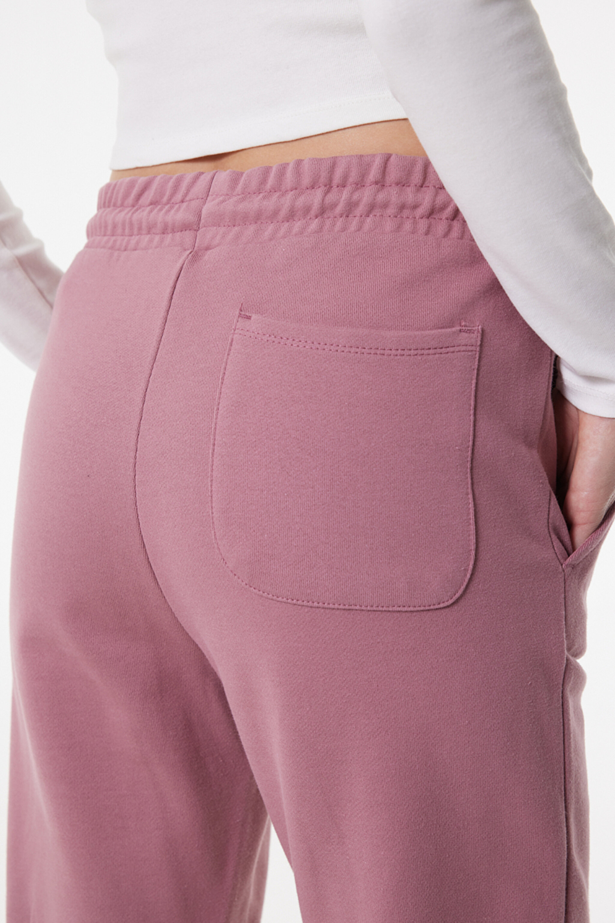 Regular Fit Normal Kesim İçi Polarlı Sweatpant Eşofman Altı - Dark Mauve-L221036A65 (görsel 6)