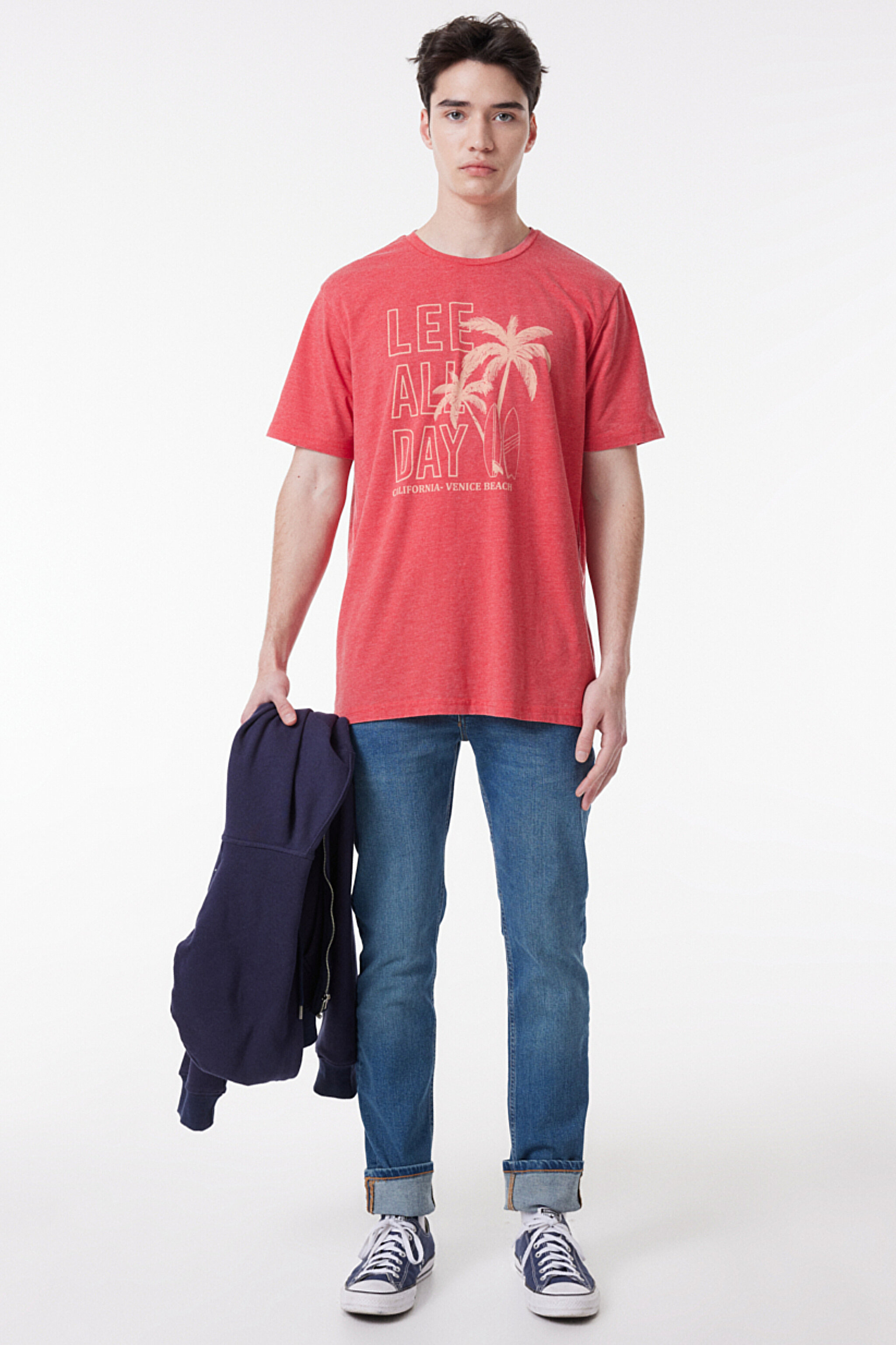 Regular Fit Normal Kesim Bisiklet Yaka Kırmızı Tişört - Red-L221059600 (görsel 2)
