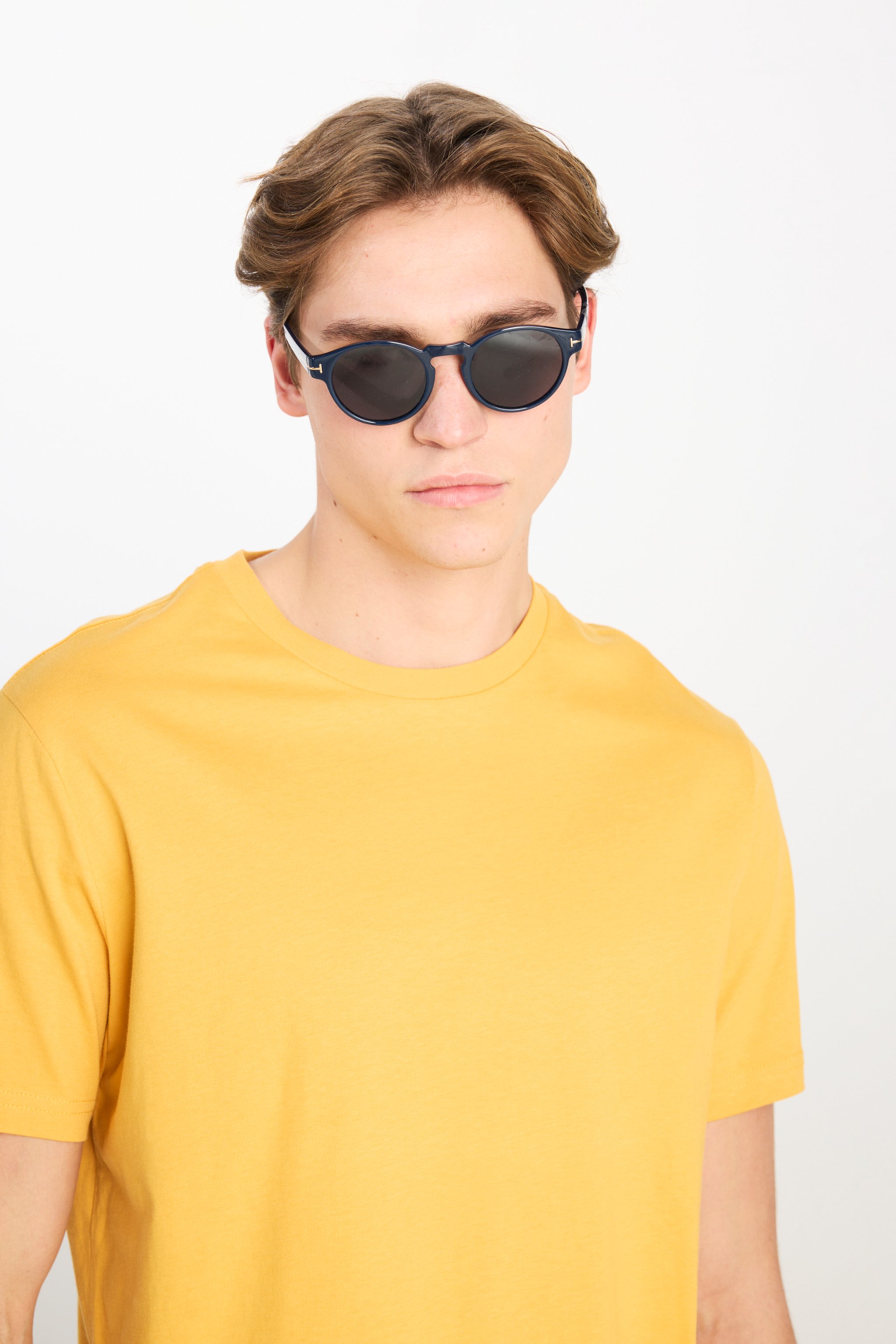 Regular Fit Rahat Kesim %100  Pamuk Kısa Kollu Crew Neck Tişört - Mustard-L221069210 (görsel 4)