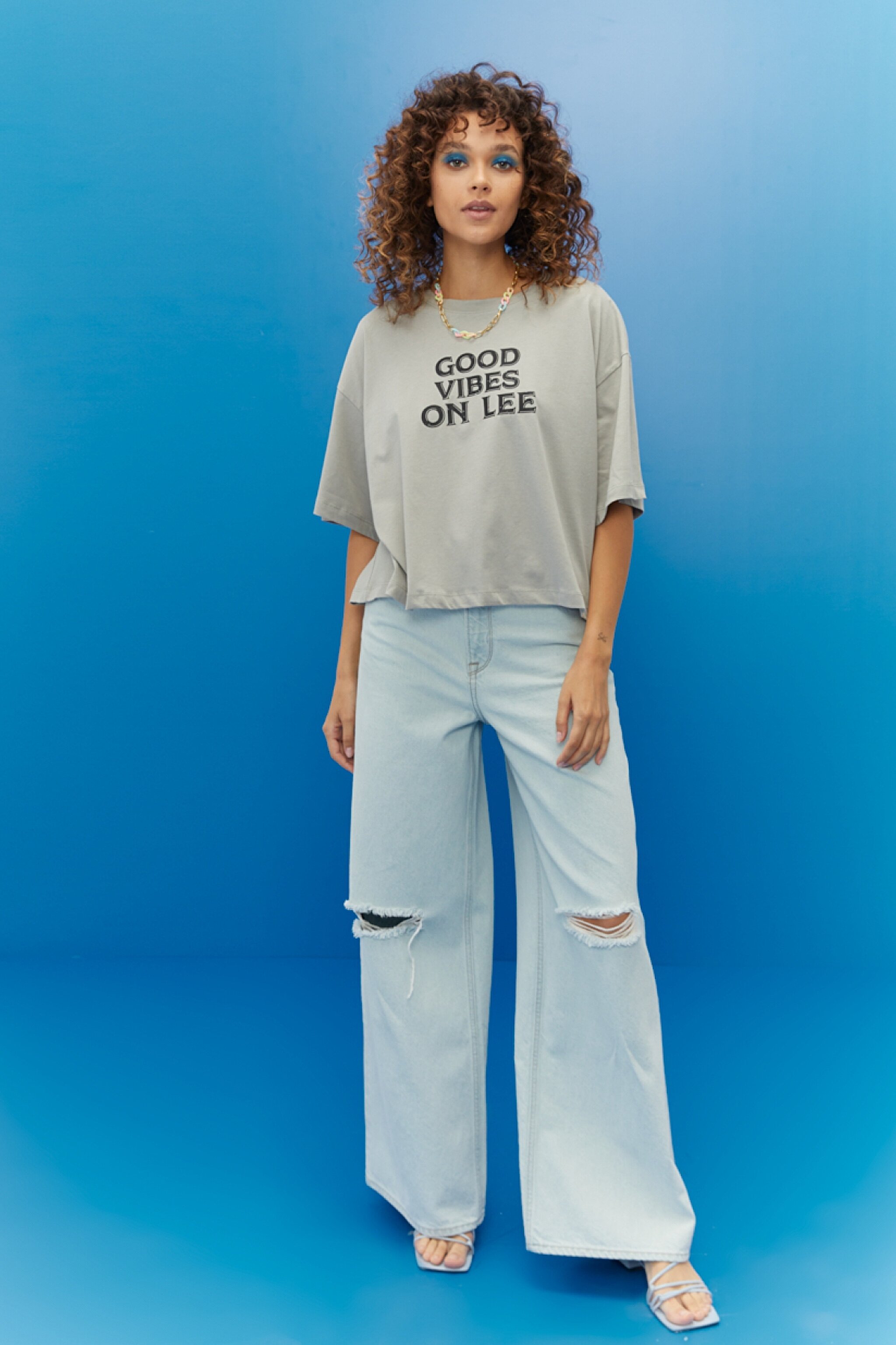 Regular Fit Normal Kesim %100 Pamuk Bisiklet Yaka Tişört - Gray-L221136035 (görsel 3)