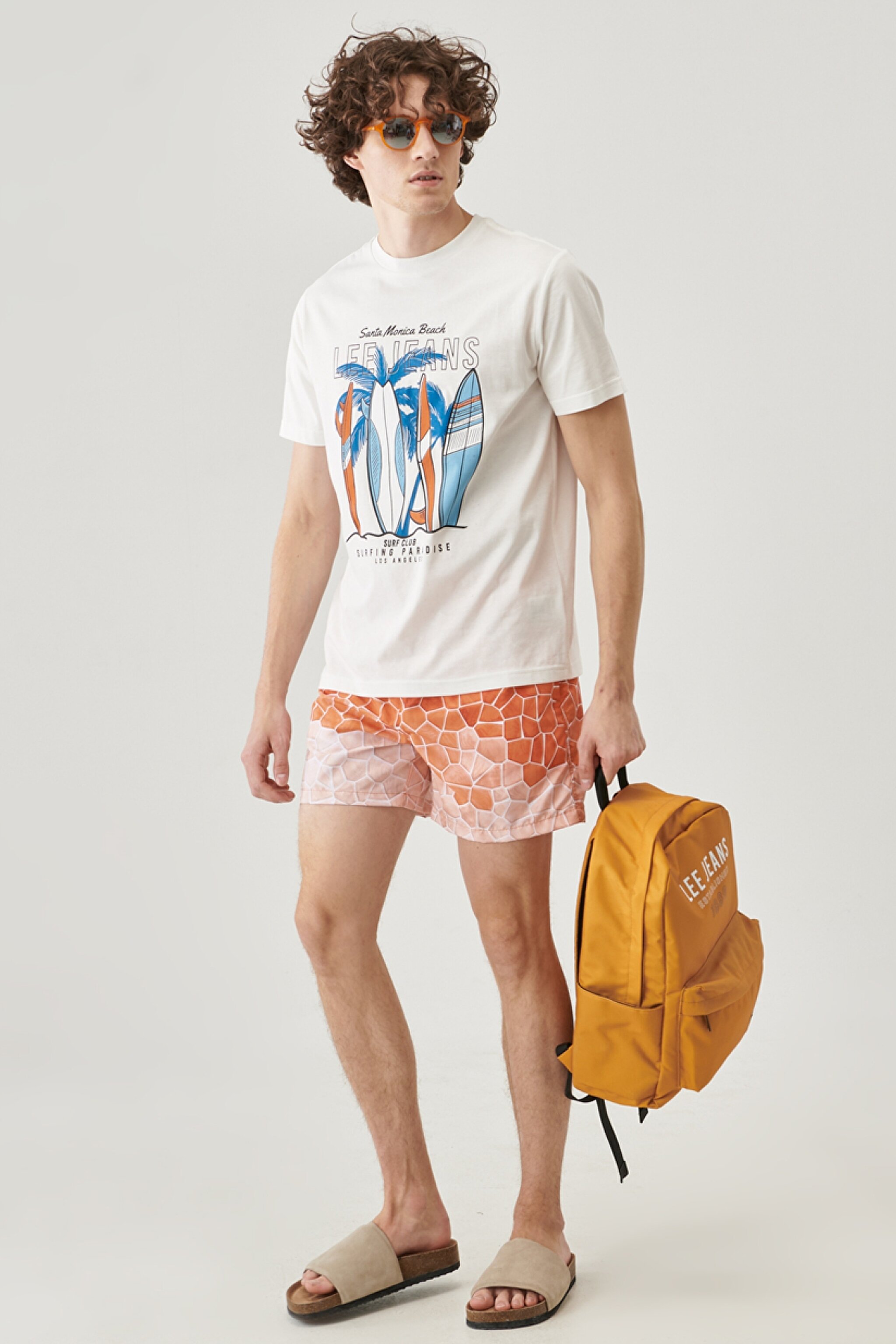 Regular Fit Normal Kesim Şort Mayo - Orange-L221327700 (görsel 5)