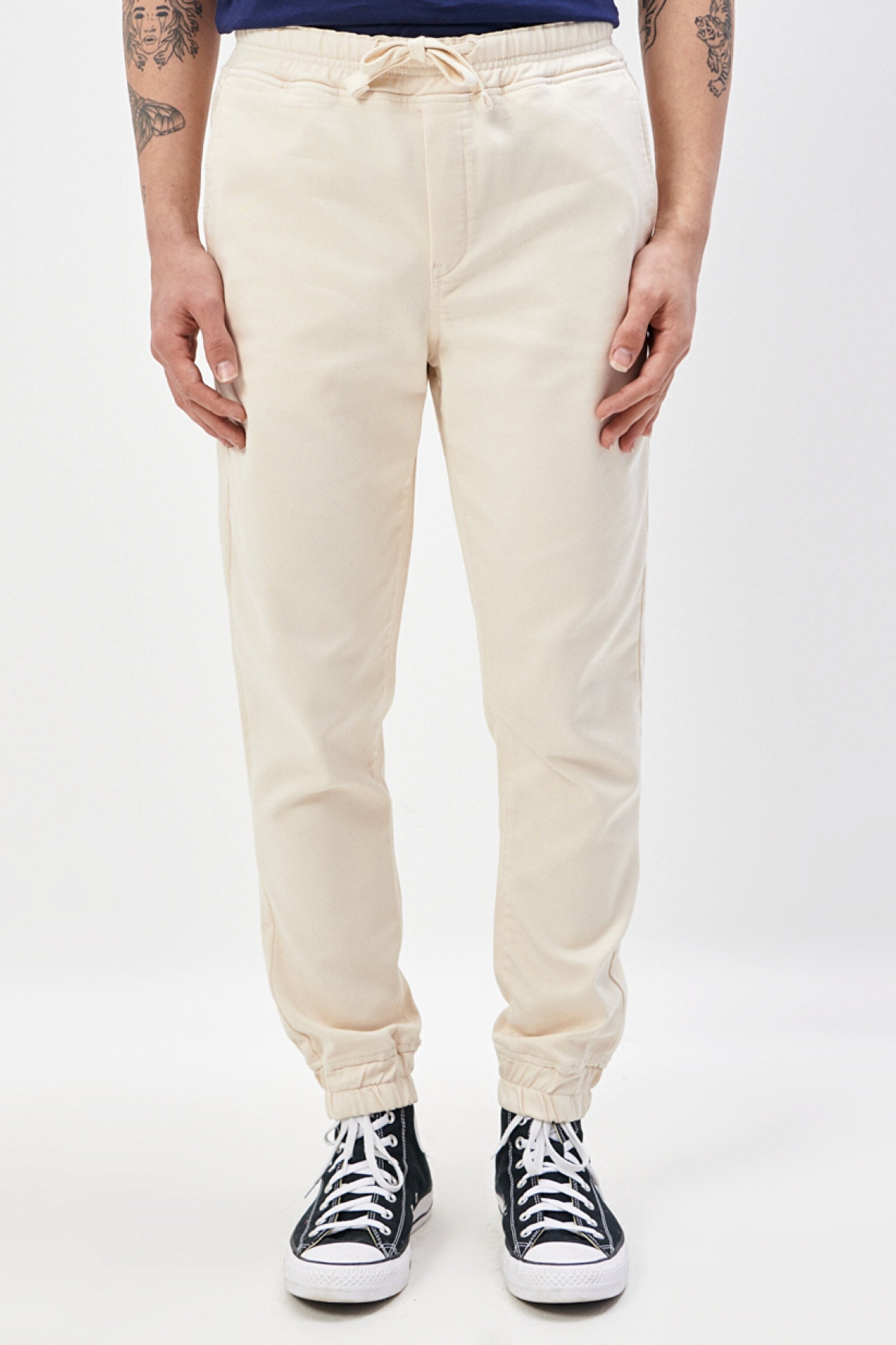 Regular Fit Normal Kesim Kırık Beyaz Sweatpant Eşofman Altı - Off White-L221330102