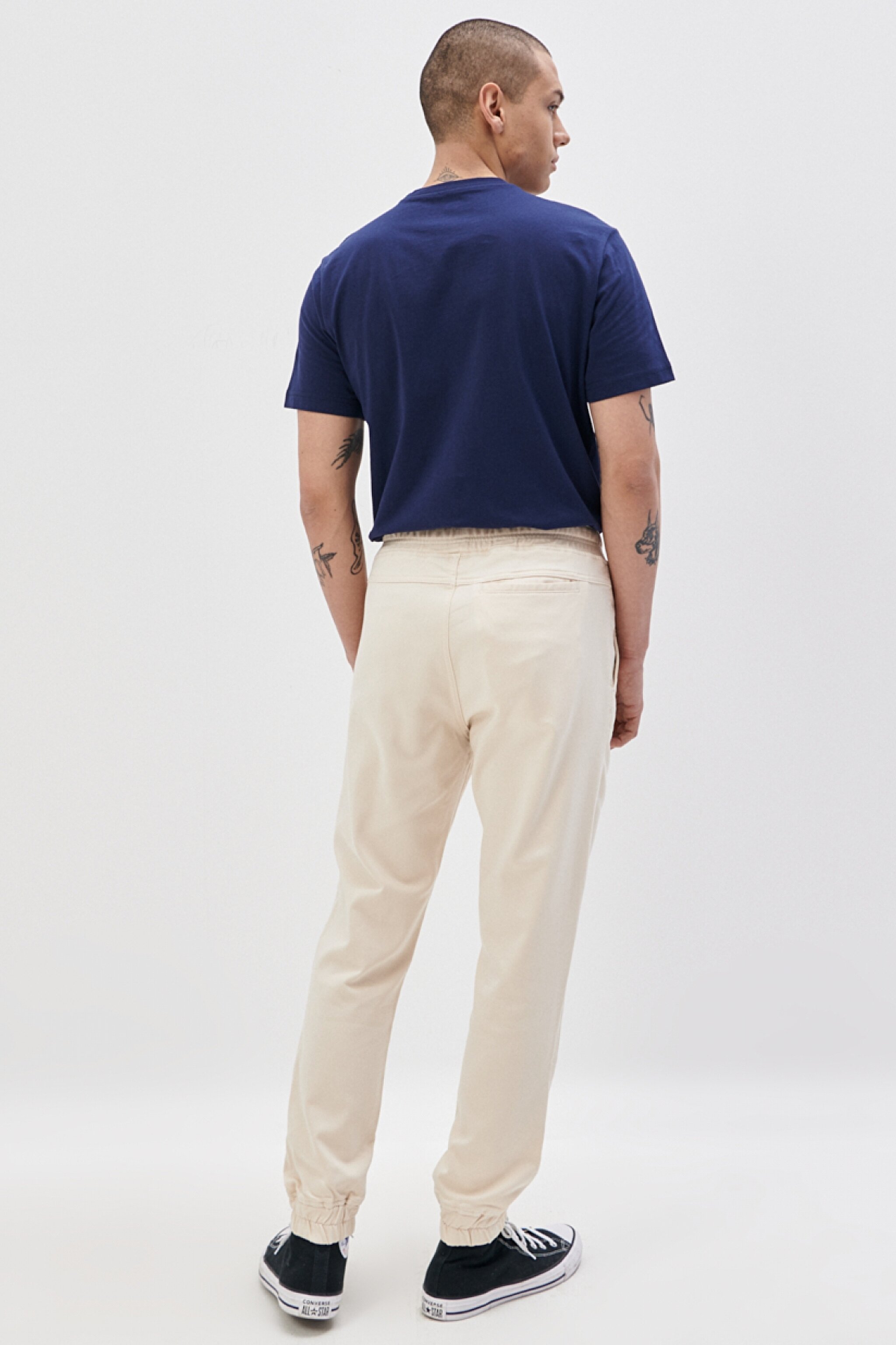 Regular Fit Normal Kesim Kırık Beyaz Sweatpant Eşofman Altı - Off White-L221330102 (görsel 6)