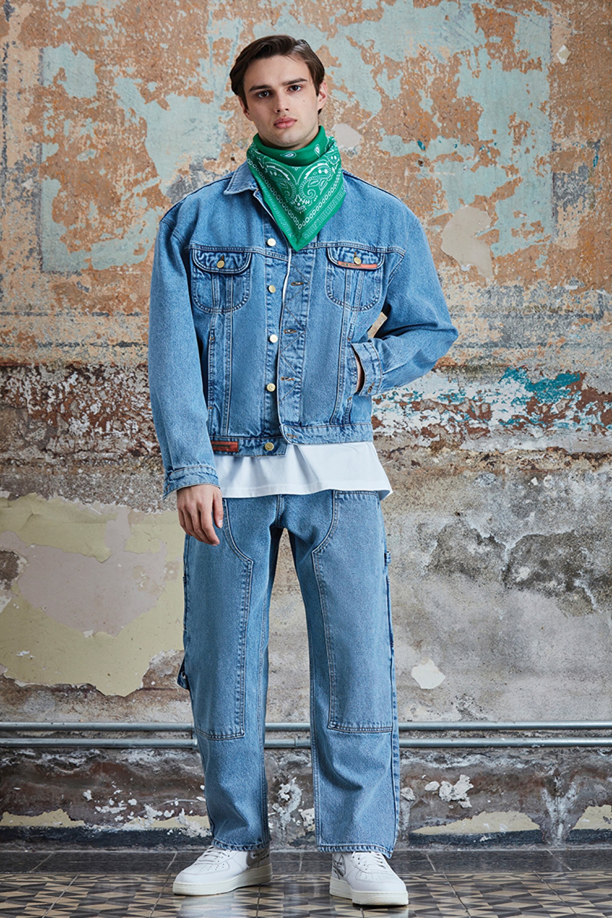 STBA Yazı Baskı Detaylı Yeşil Bandana