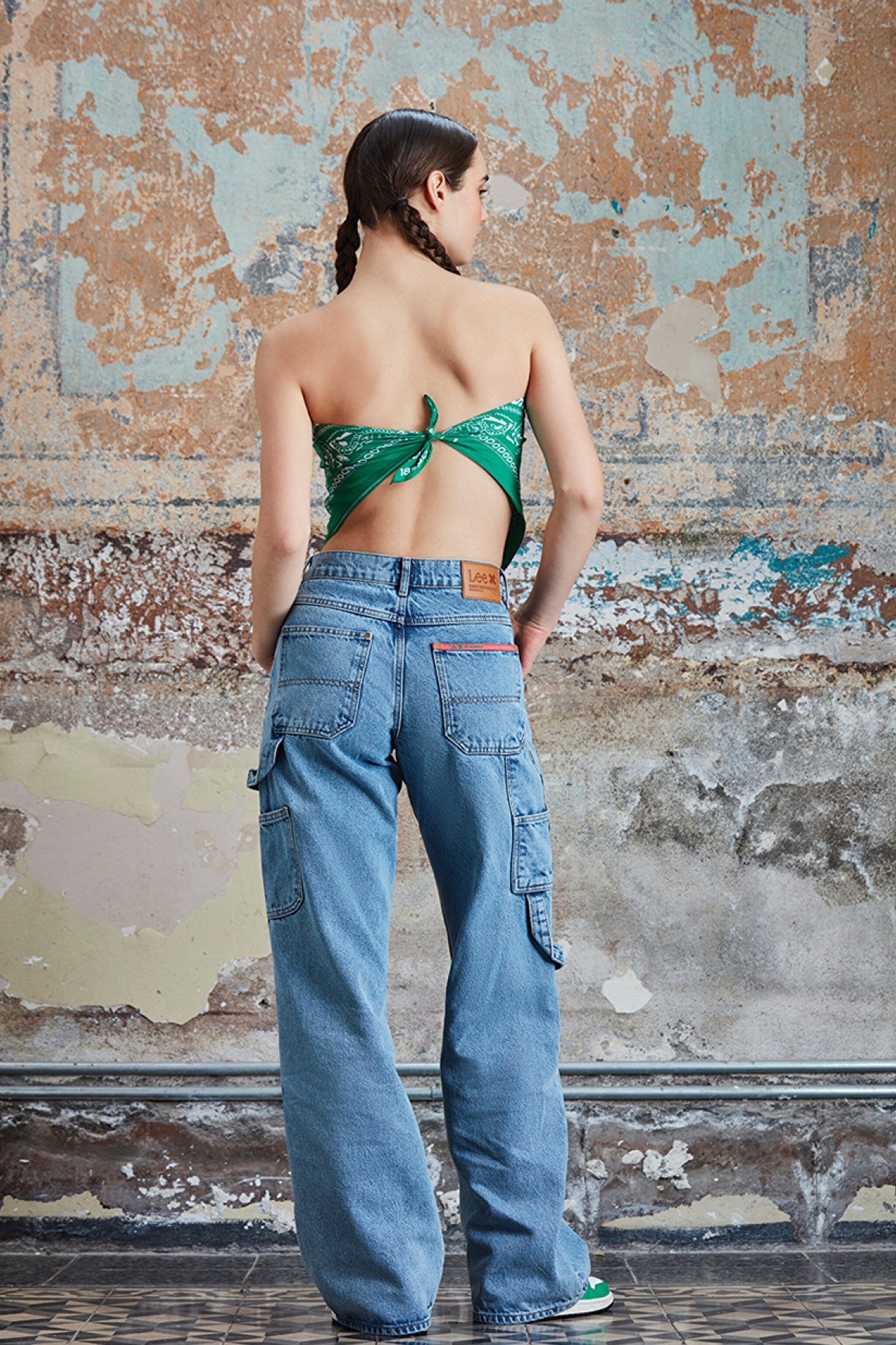STBA Yazı Baskı Detaylı Yeşil Unsiex Bandana - Green-L221487300 (görsel 6)