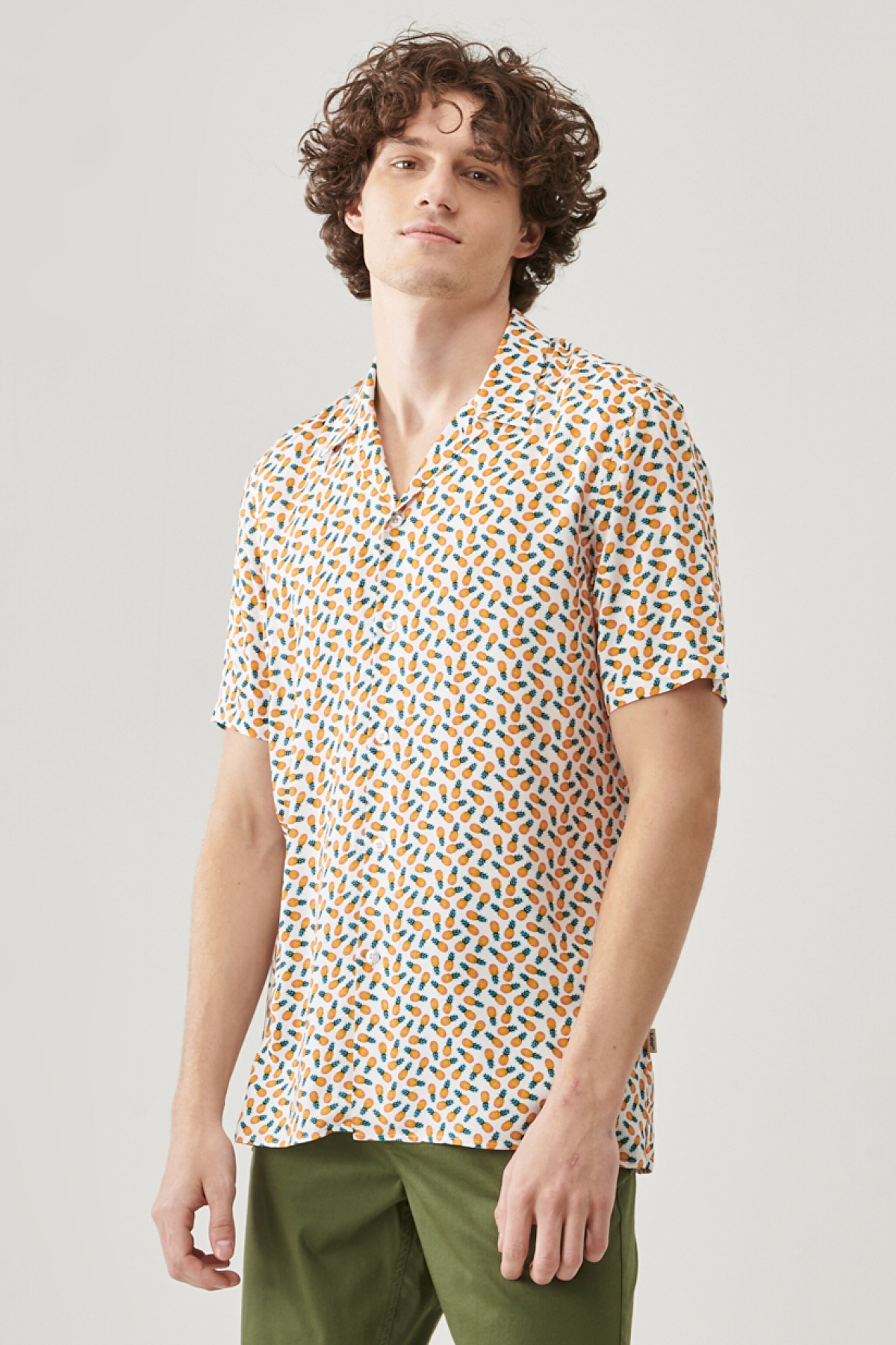 Regular Fit Rahat Kesim Casual Gömlek - White-L221490100 (görsel 3)
