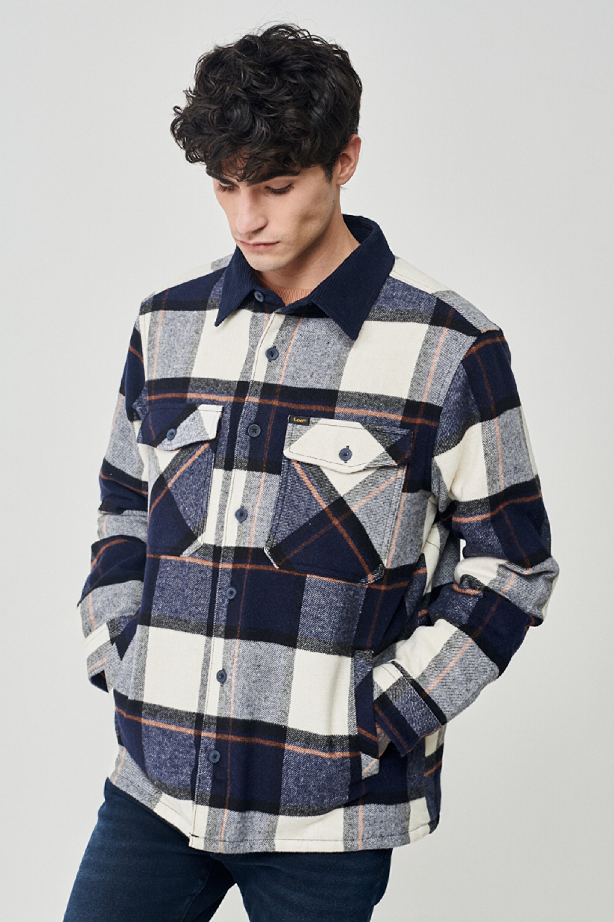Regular Fit Normal Kesim Lacivert Kaşe Ceket - Navy-L222107410 (görsel 2)