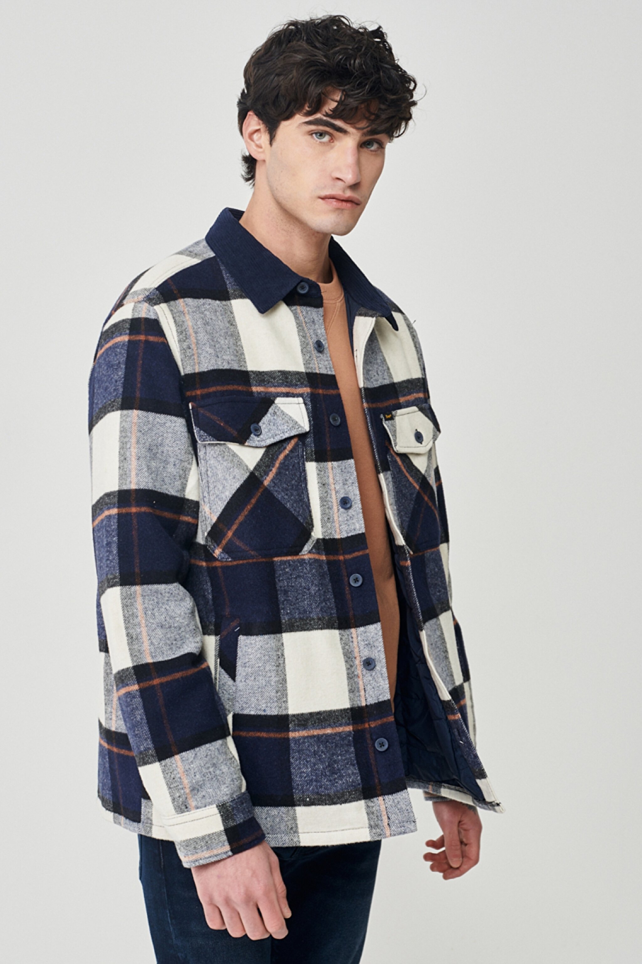 Regular Fit Normal Kesim Lacivert Kaşe Ceket - Navy-L222107410 (görsel 3)