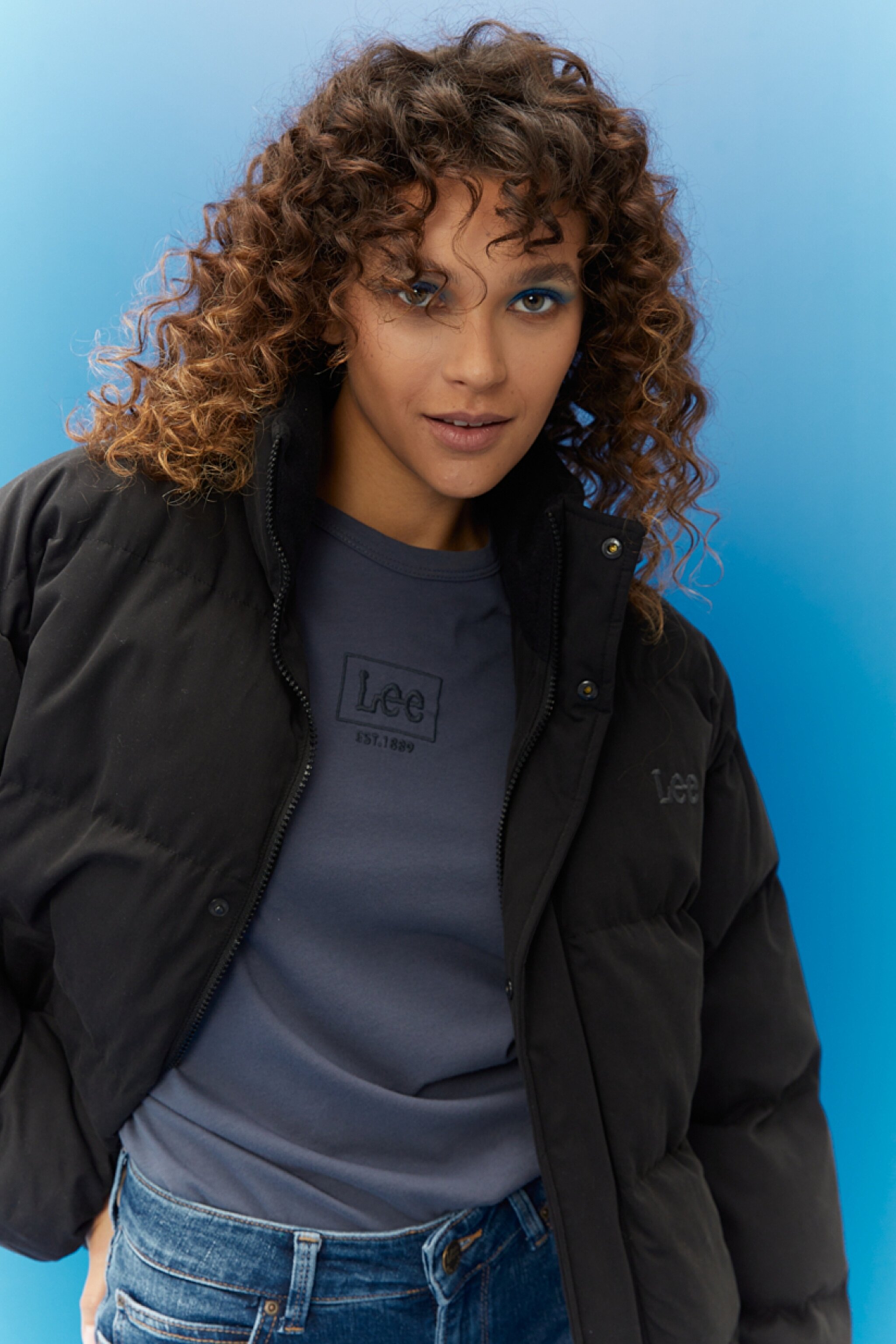 Regular Fit Normal Kesim Siyah Şişme Mont - Black-L222182001 (görsel 3)