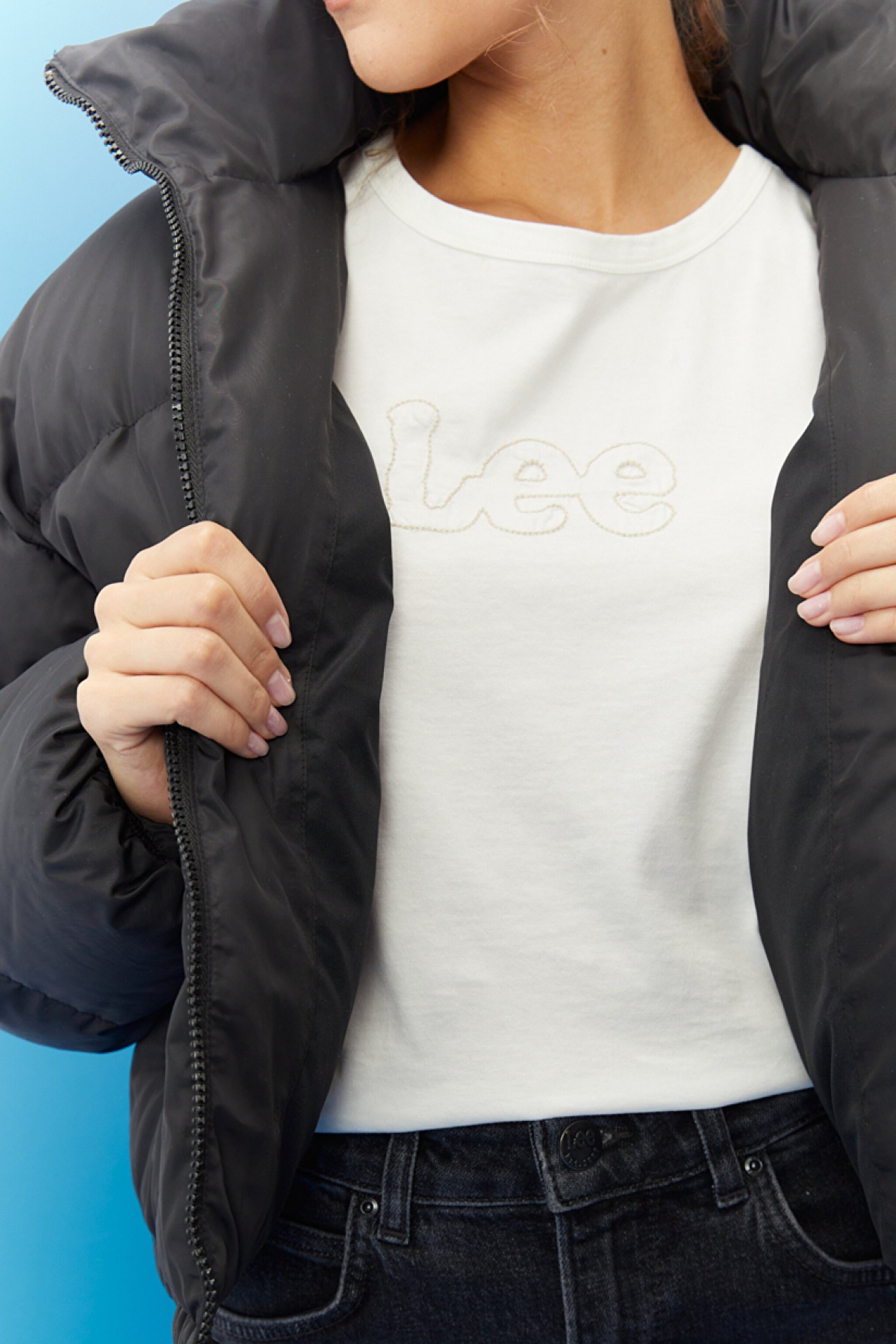 Regular Fit Normal Kesim Siyah Şişme Mont - Black-L222314001 (görsel 6)