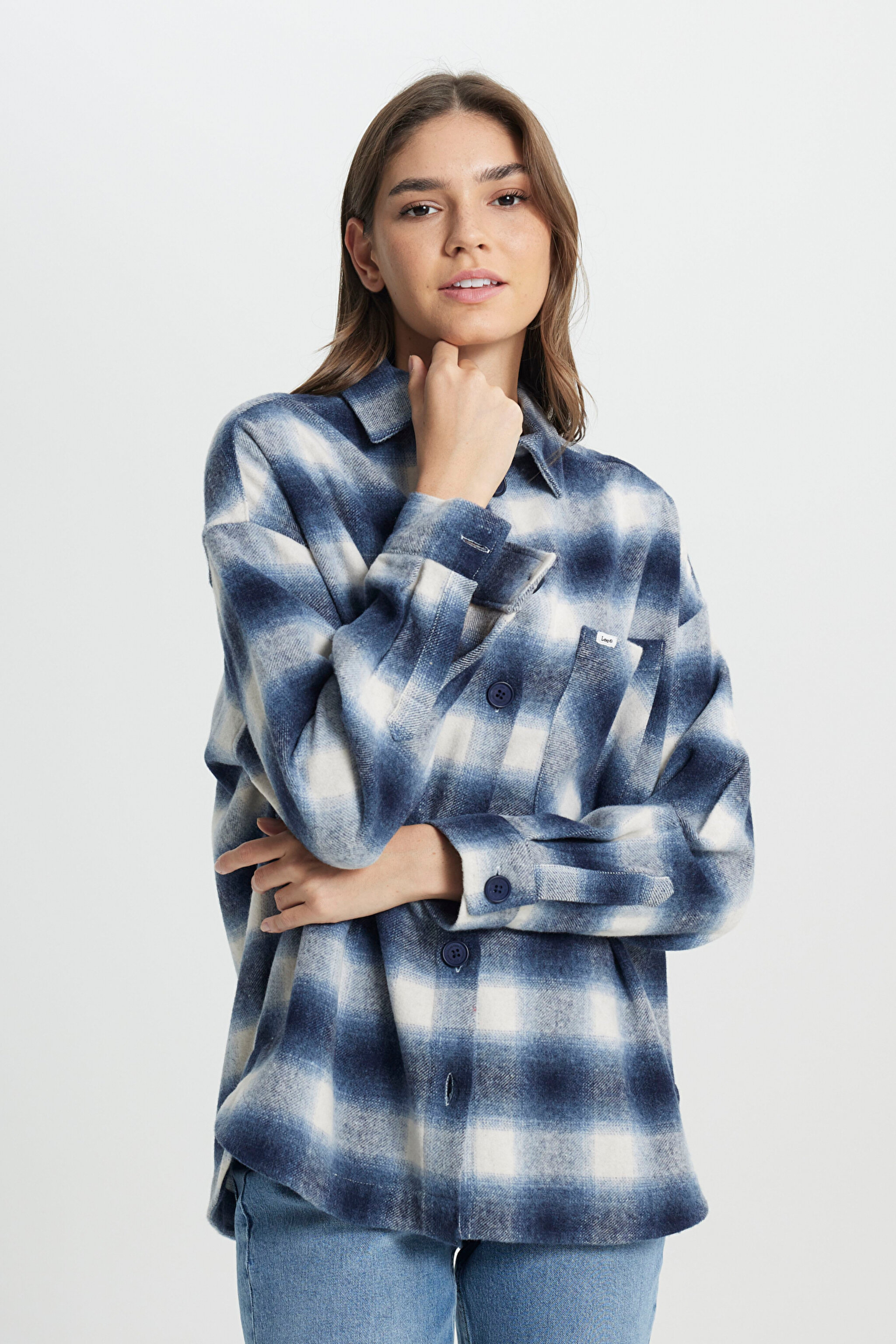 Regular Fit Normal Kesim %100 Pamuk Uzun Kollu Mavi Gömlek - Blue-L222601400