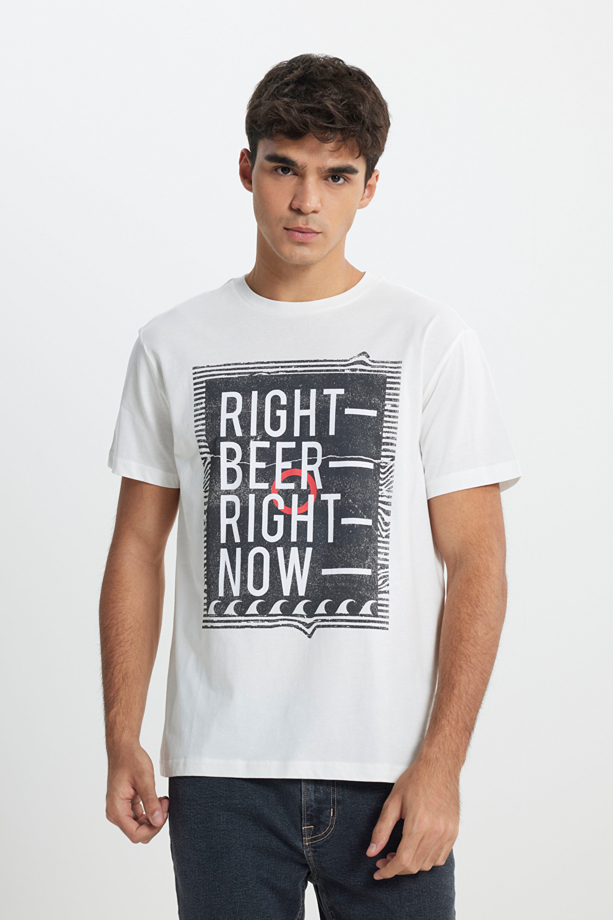 Regular Fit Normal Kesim %100 Pamuk Bisiklet Yaka Tişört