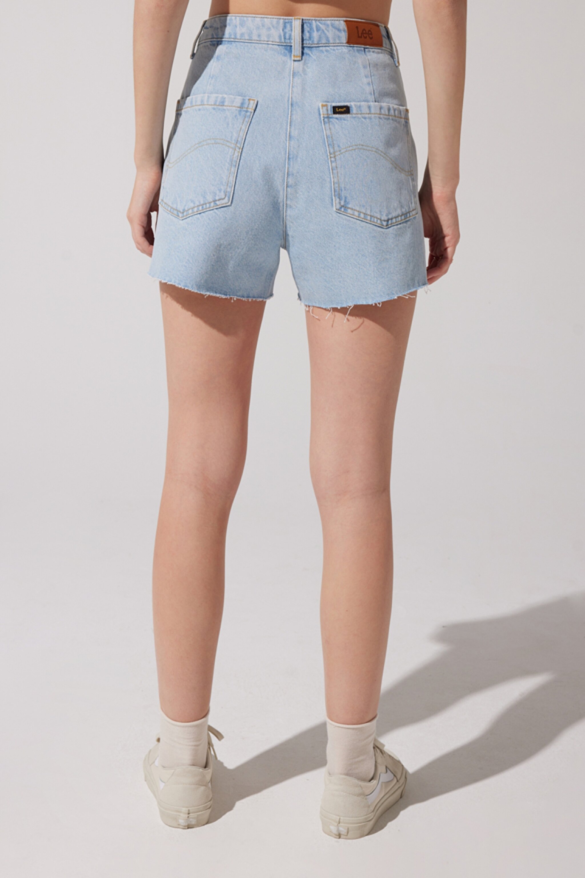 Stella Regular Fit Normal Kesim Yüksek Bel Açık Mavi Jean Kot Şort - Bleach-L231063851 (görsel 5)
