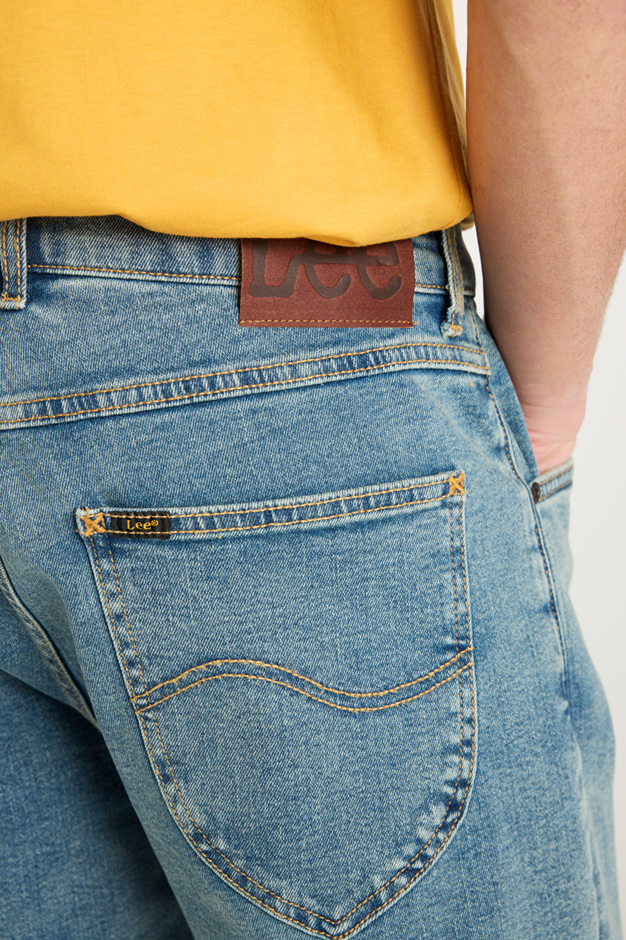 Regular Fit Normal Kesim Normal Bel Mavi Esnek Jean Kot Şort - Stone-L23114158 (görsel 5)