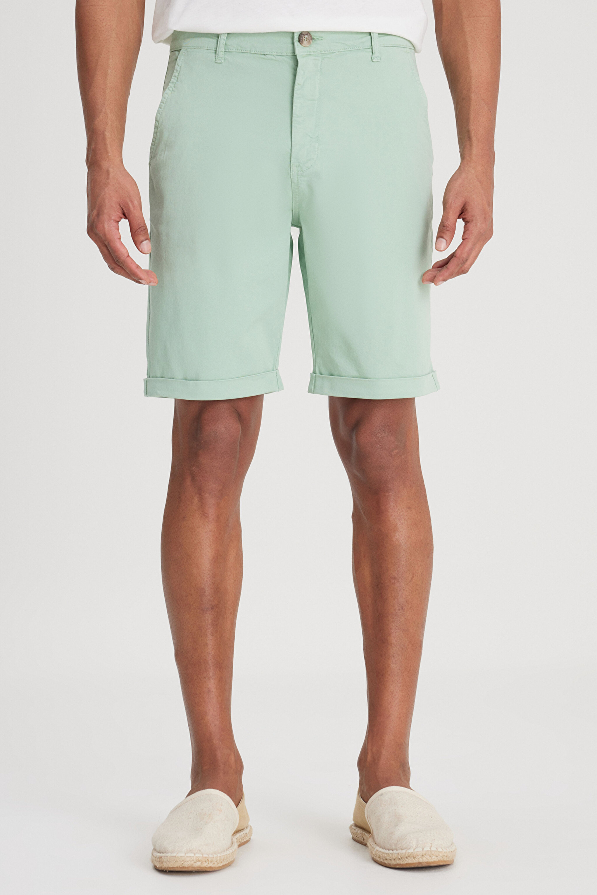Regular Fit Normal Kesim Normal Bel Mint Yeşili Şort - Mint Green-L231145303 (görsel 5)