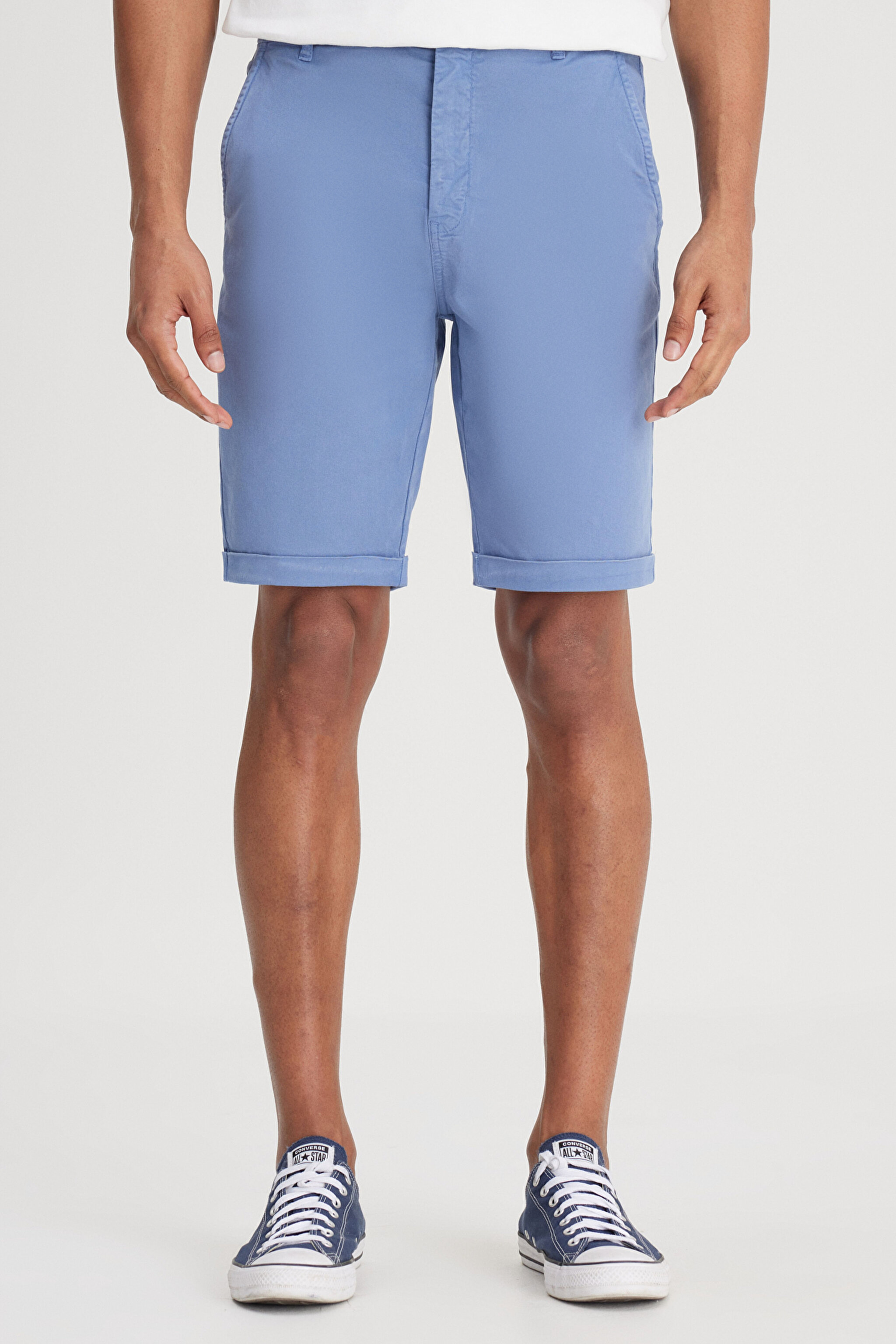 Regular Fİt Normal Kesim Normal Bel Lacivert Esnek Şort - Navy-L231145410 (görsel 4)