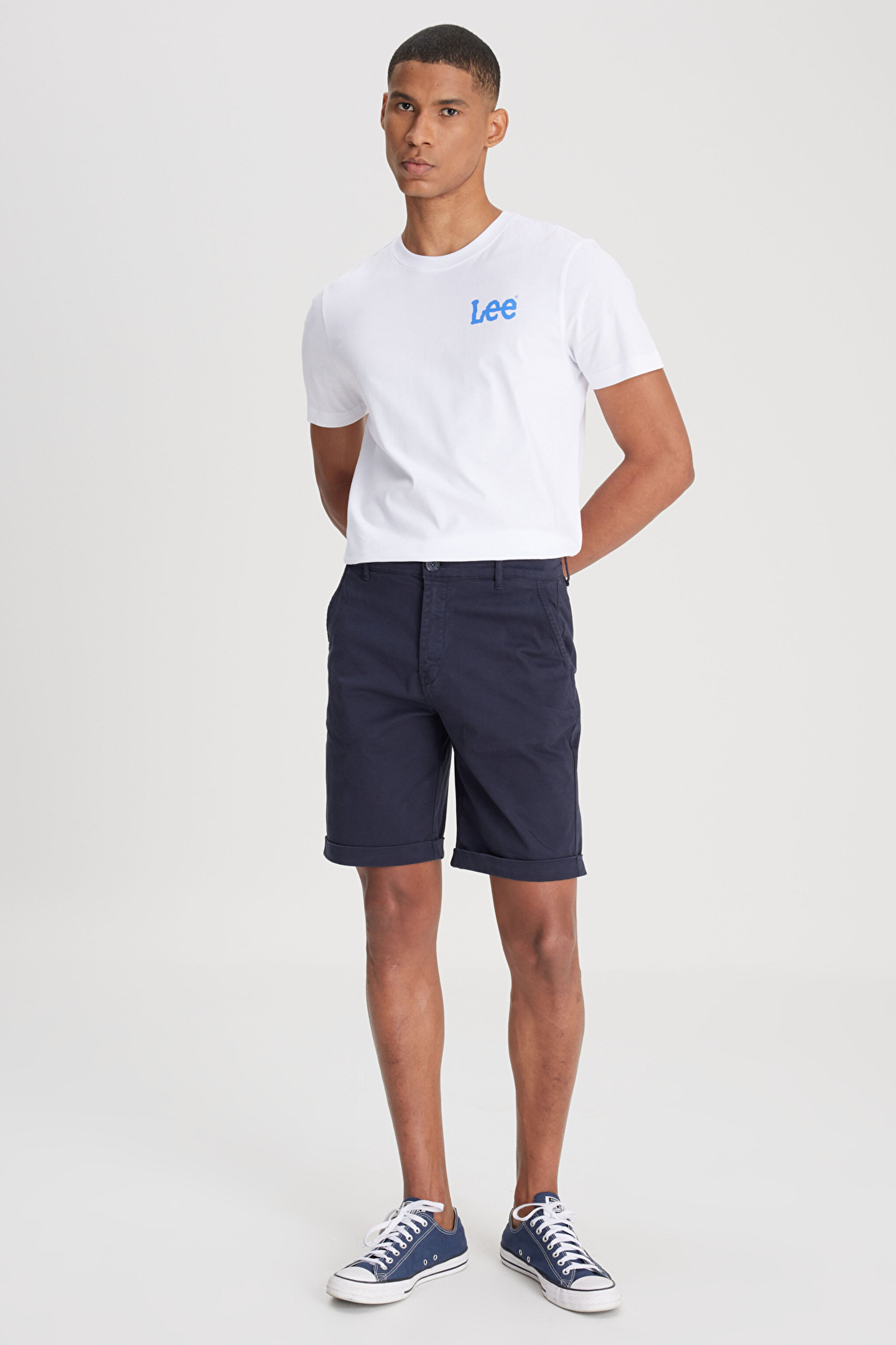 Regular Fit Normal Kesim Normal Bel Lacivert Şort - DarK Navy-L231145411 (görsel 2)